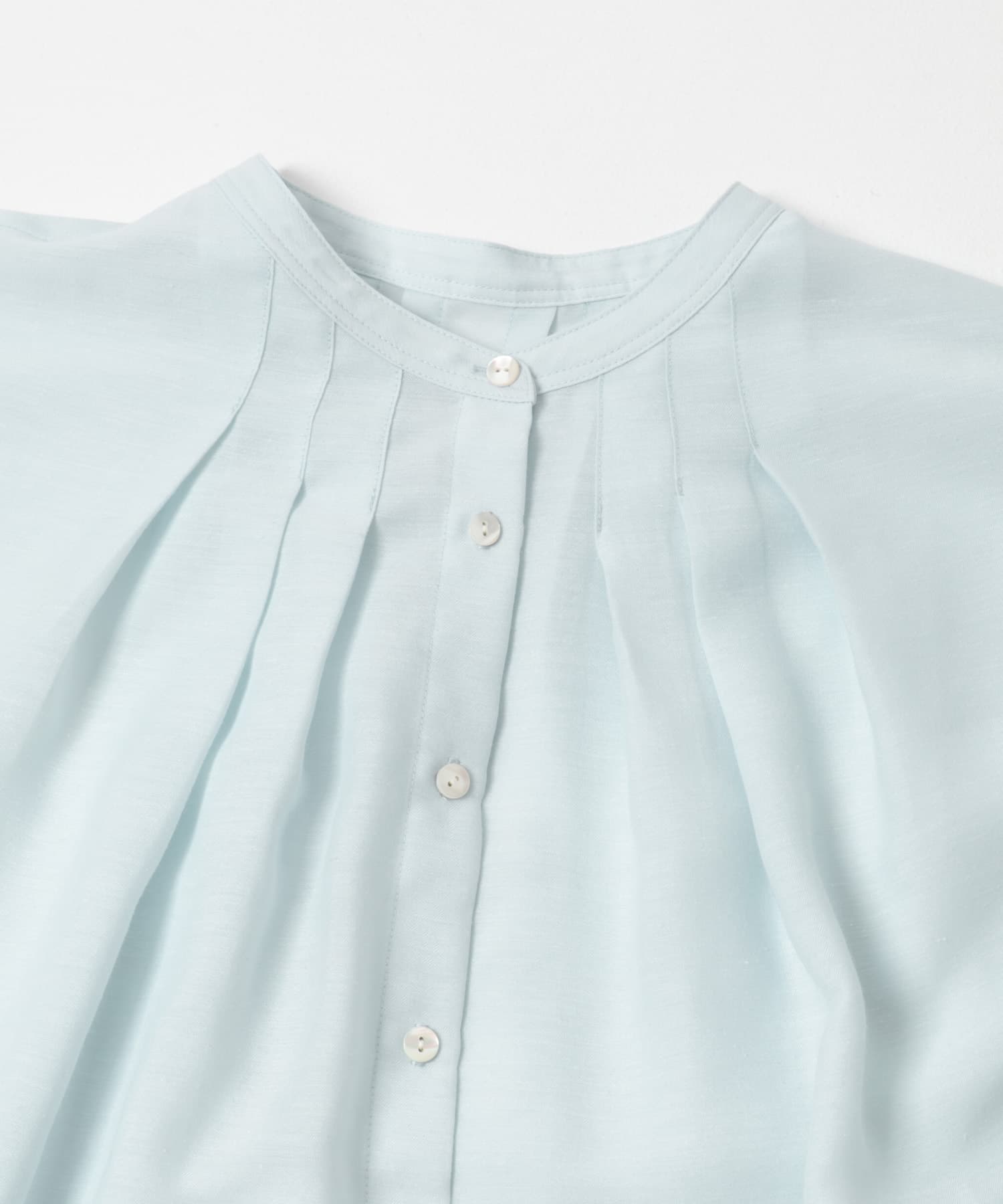 『WEB/一部店舗限定』リネン混ドルマンタックブラウス SAX Free