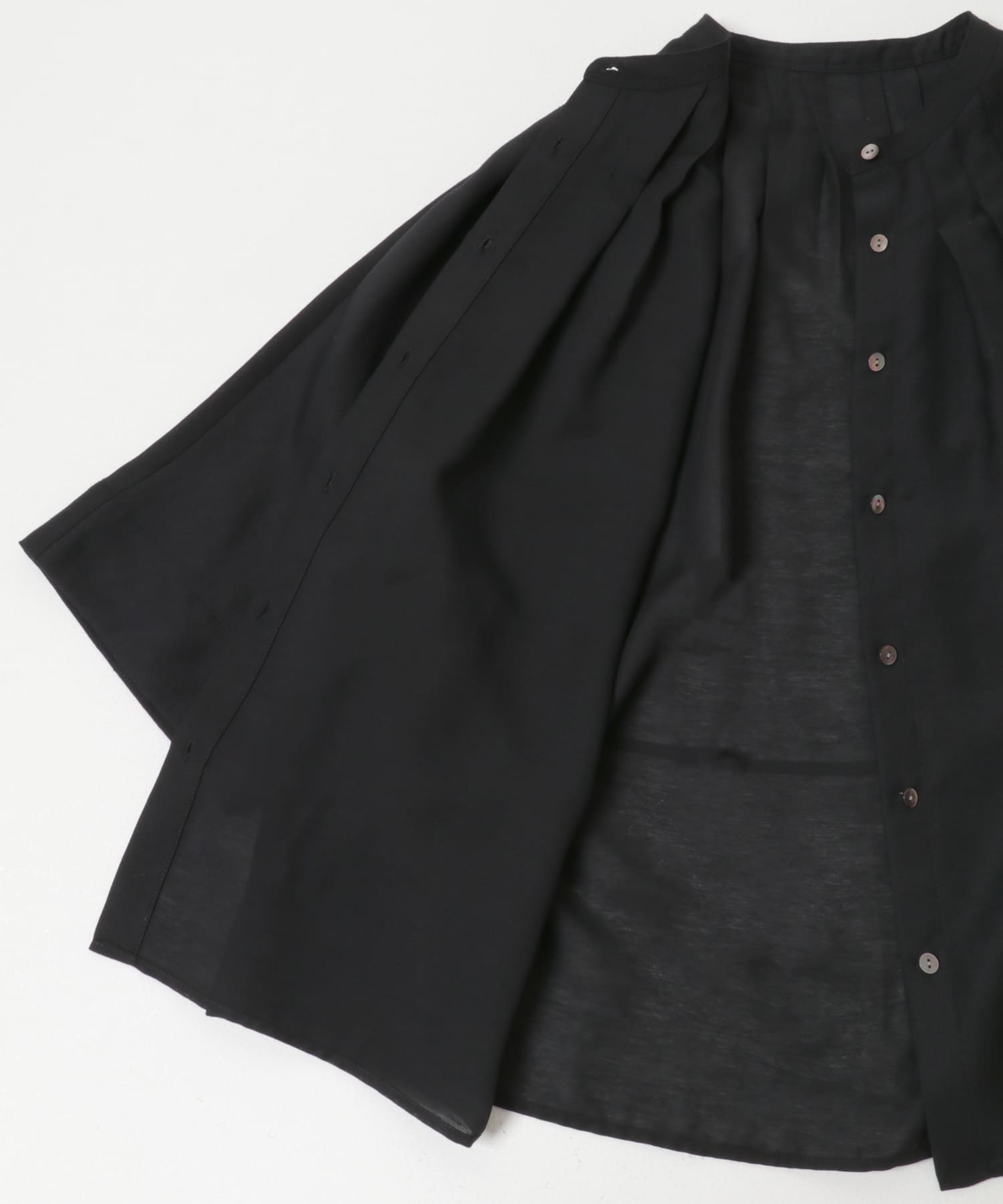 『WEB/一部店舗限定』リネン混ドルマンタックブラウス BLACK Free