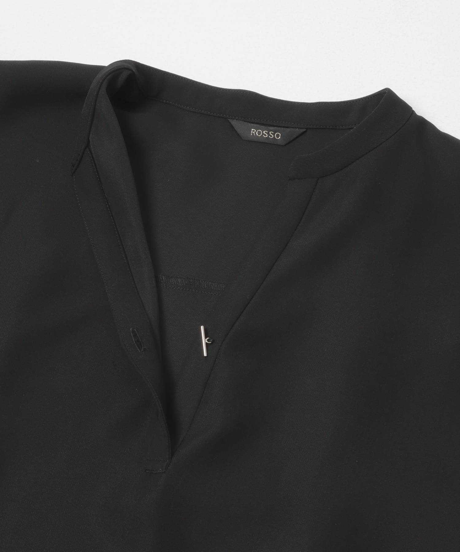 UVカット/接触冷感 バンドカラー プルオーバー BLACK Free