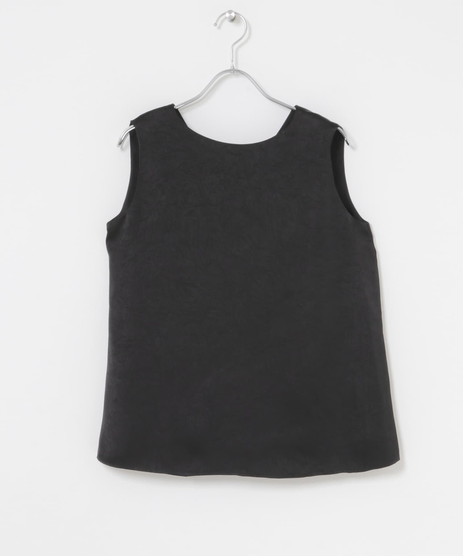 2WAYネックサテンブラウス BLACK Free