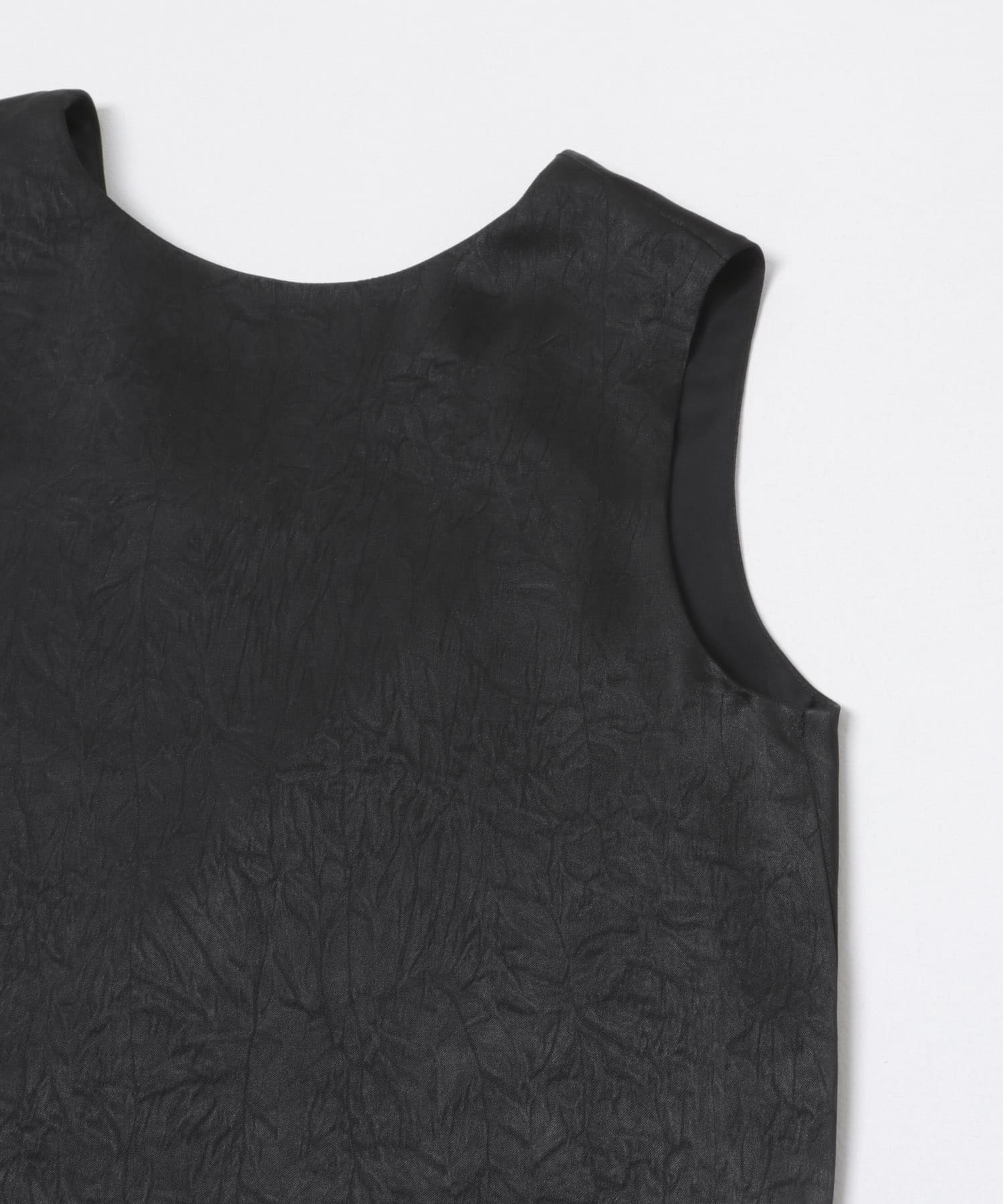 2WAYネックサテンブラウス BLACK Free