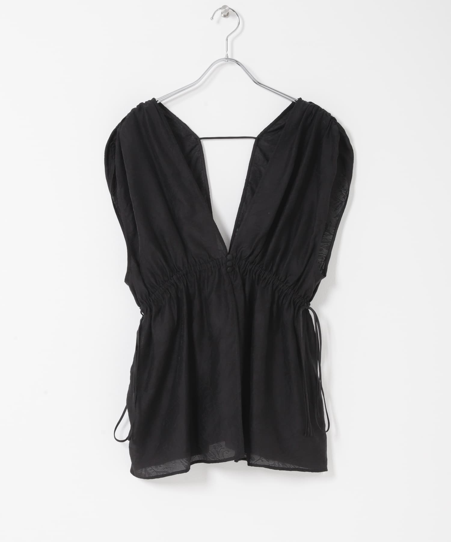 ボタニカルジャガードジレトップス BLACK Free