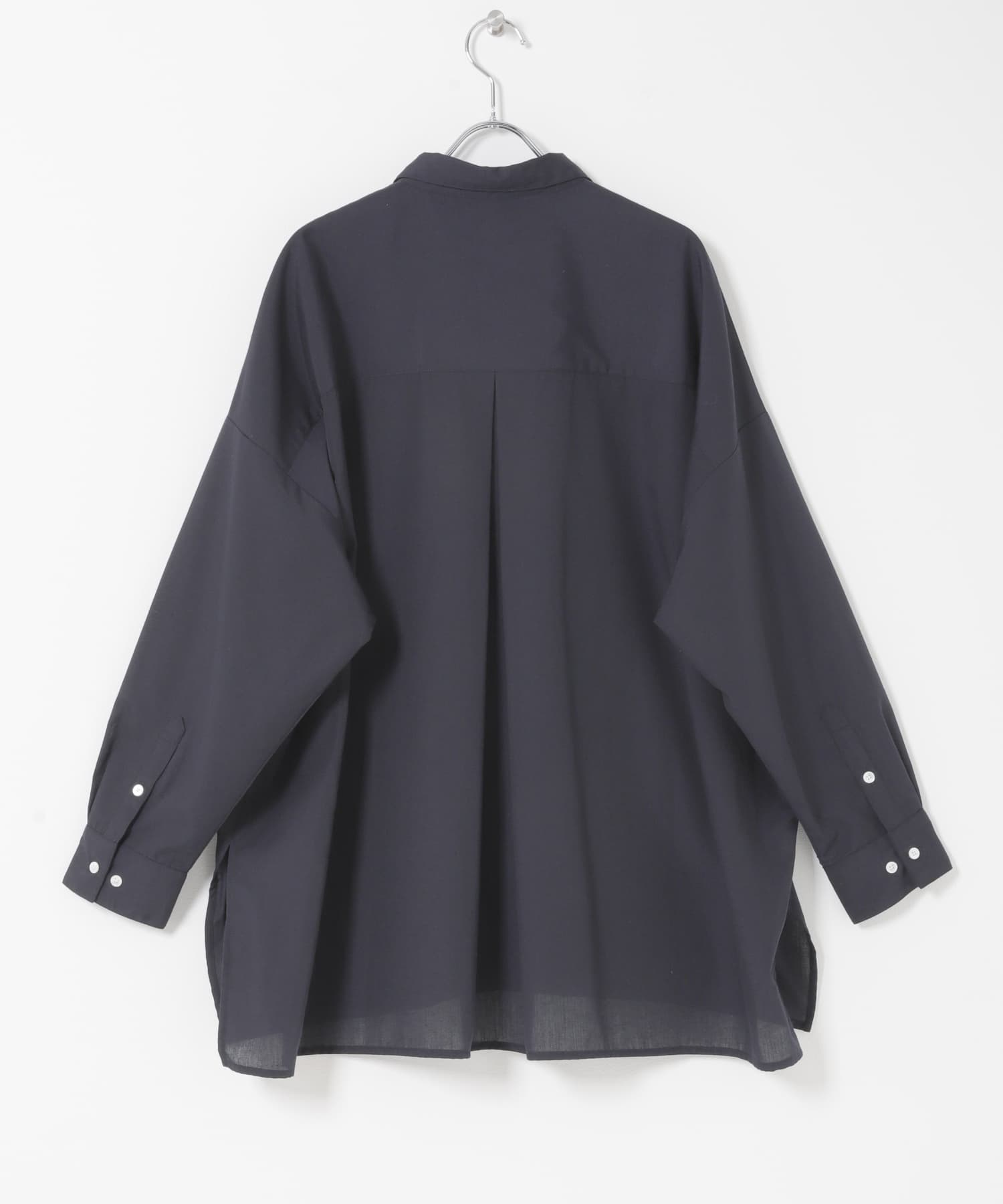 『WEB限定』『UR TECH Smart Linen Touch』イージーリネンオーバーシャツ NAVY Free