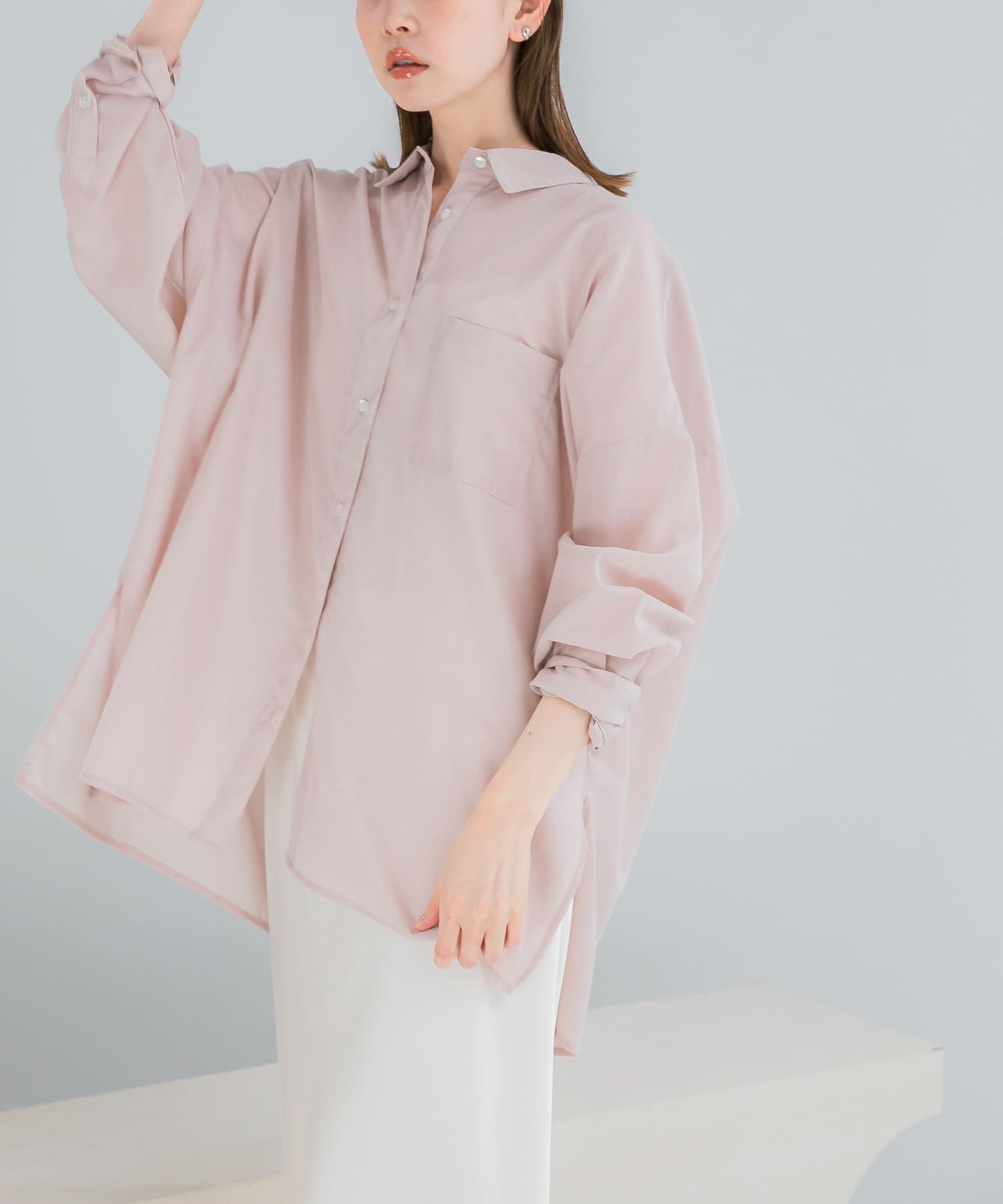 『WEB/一部店舗限定』『UR TECH Smart Linen Touch』イージーリネンオーバーシャツ