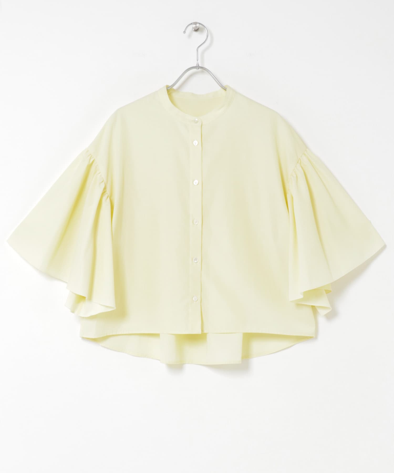 『一部WEB限定カラー』UVカットウォッシャブルリネン混ブラウス YELLOW Free
