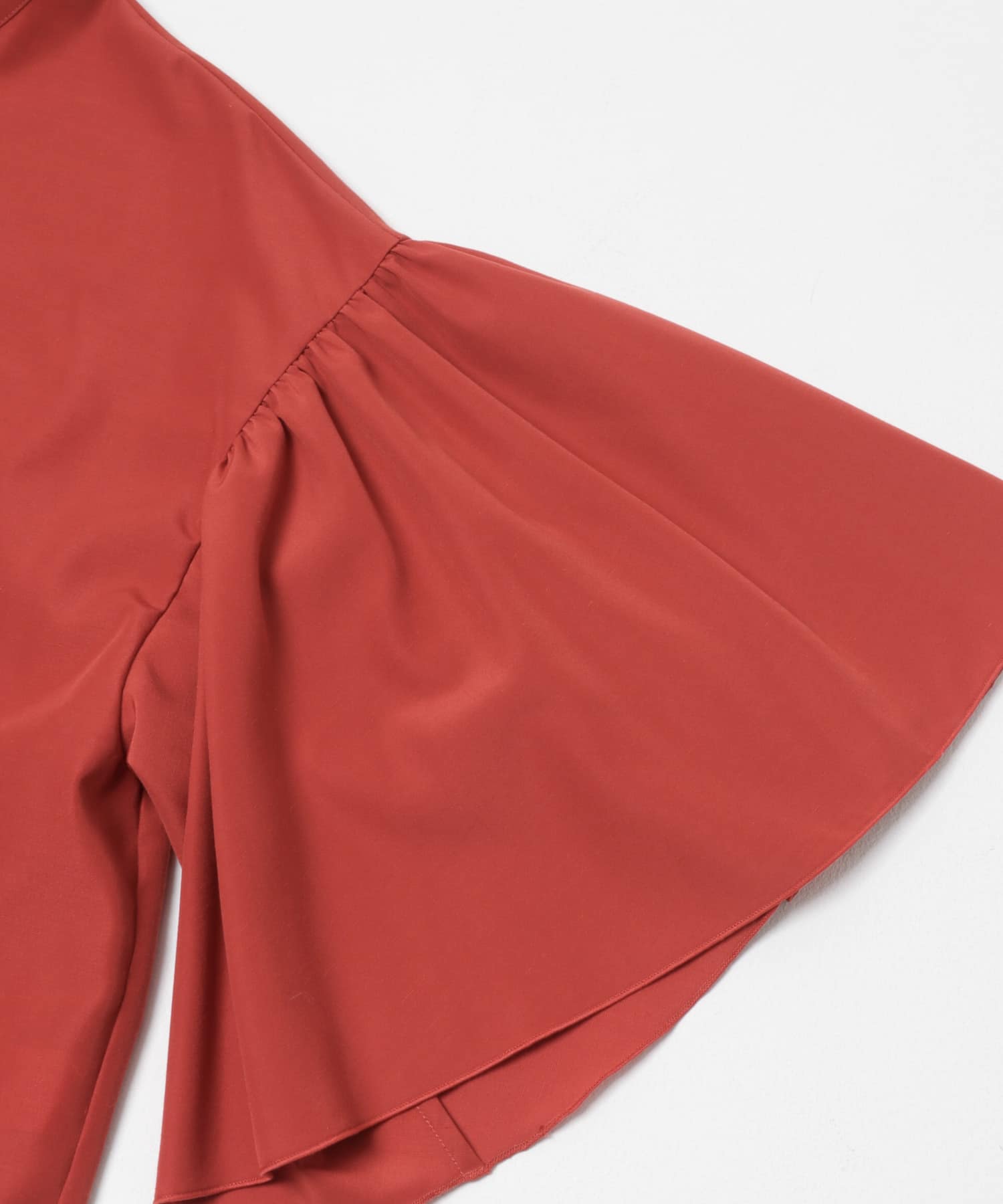 『一部WEB限定カラー』UVカットウォッシャブルリネン混ブラウス RED Free