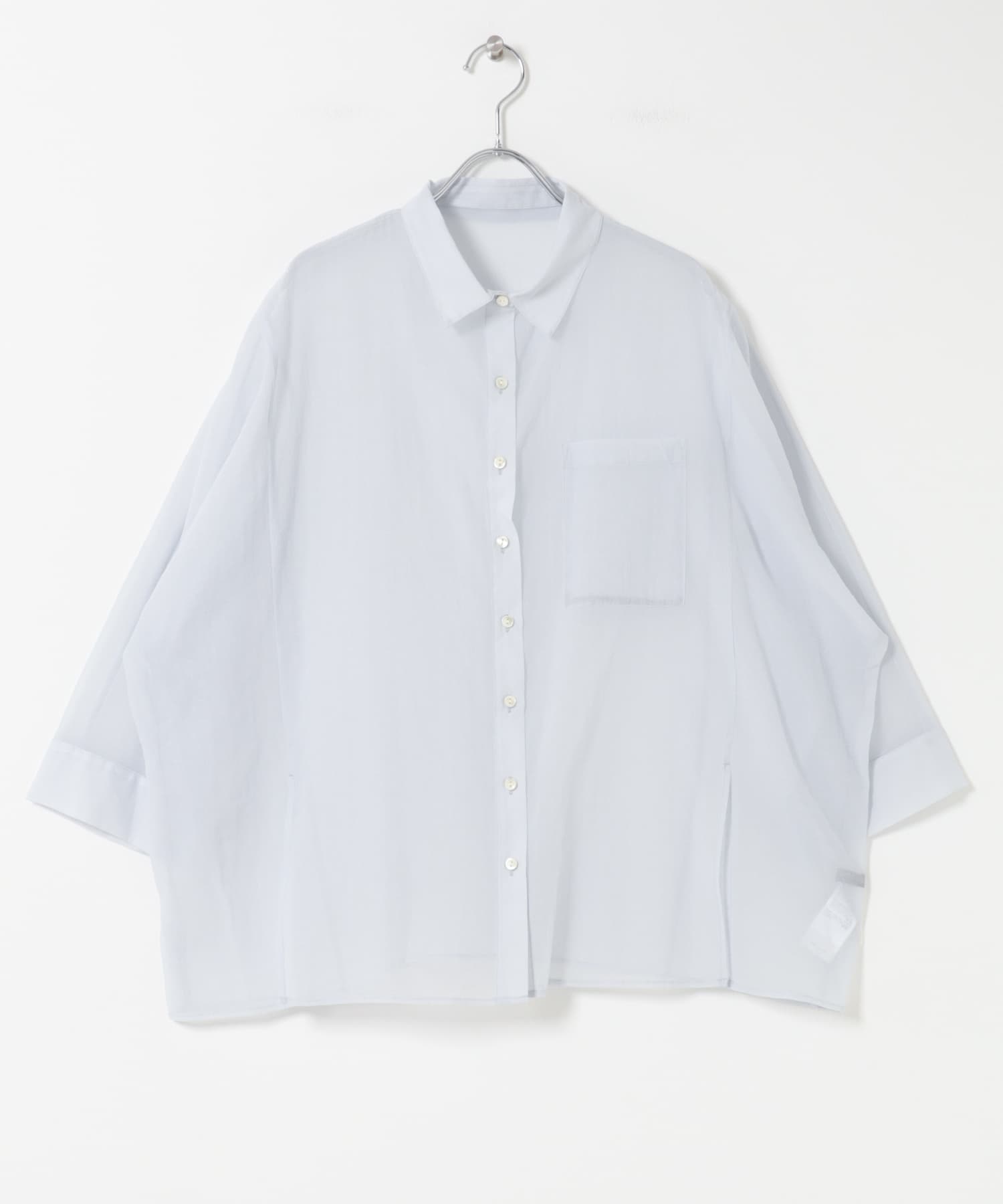 シアーコットンドルマンシャツ SAX Free