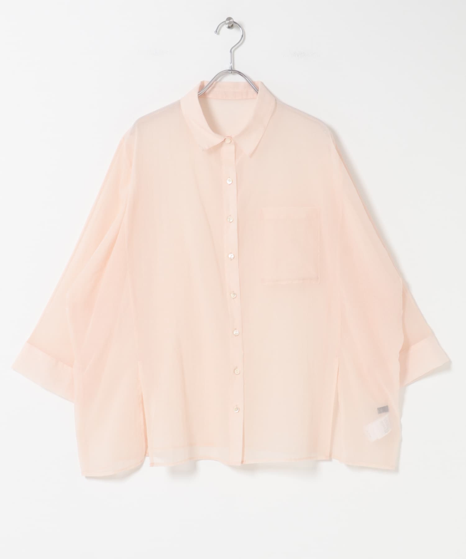 シアーコットンドルマンシャツ PEACH Free