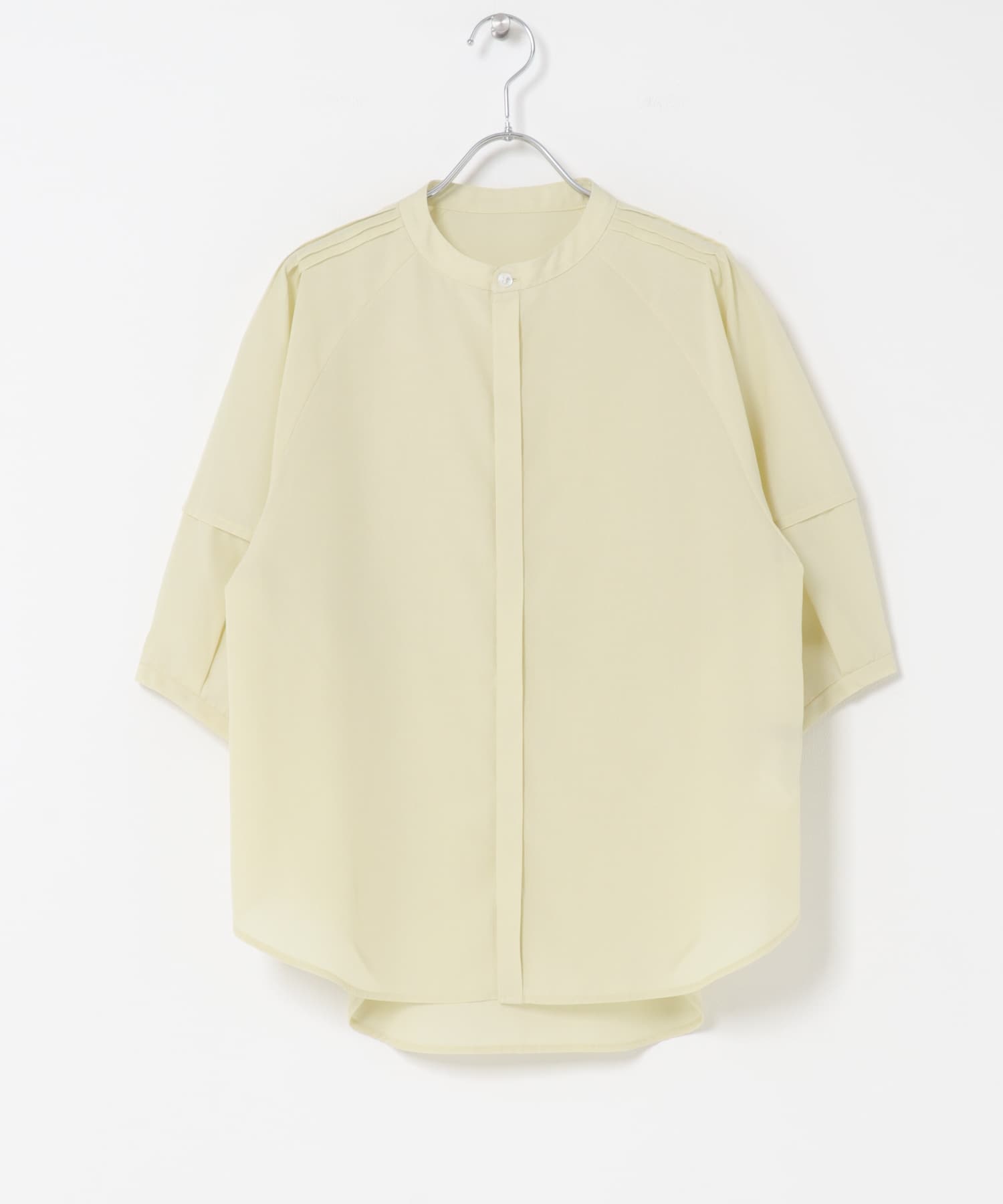 WEB/一部店舗限定』UVカットウォッシャブルリネン混シャツブラウス