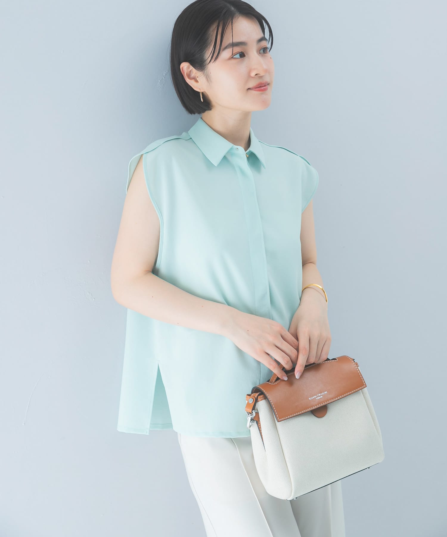 クールタッチ 防シワ シャツブラウス(Free DARK NAVY): トップス