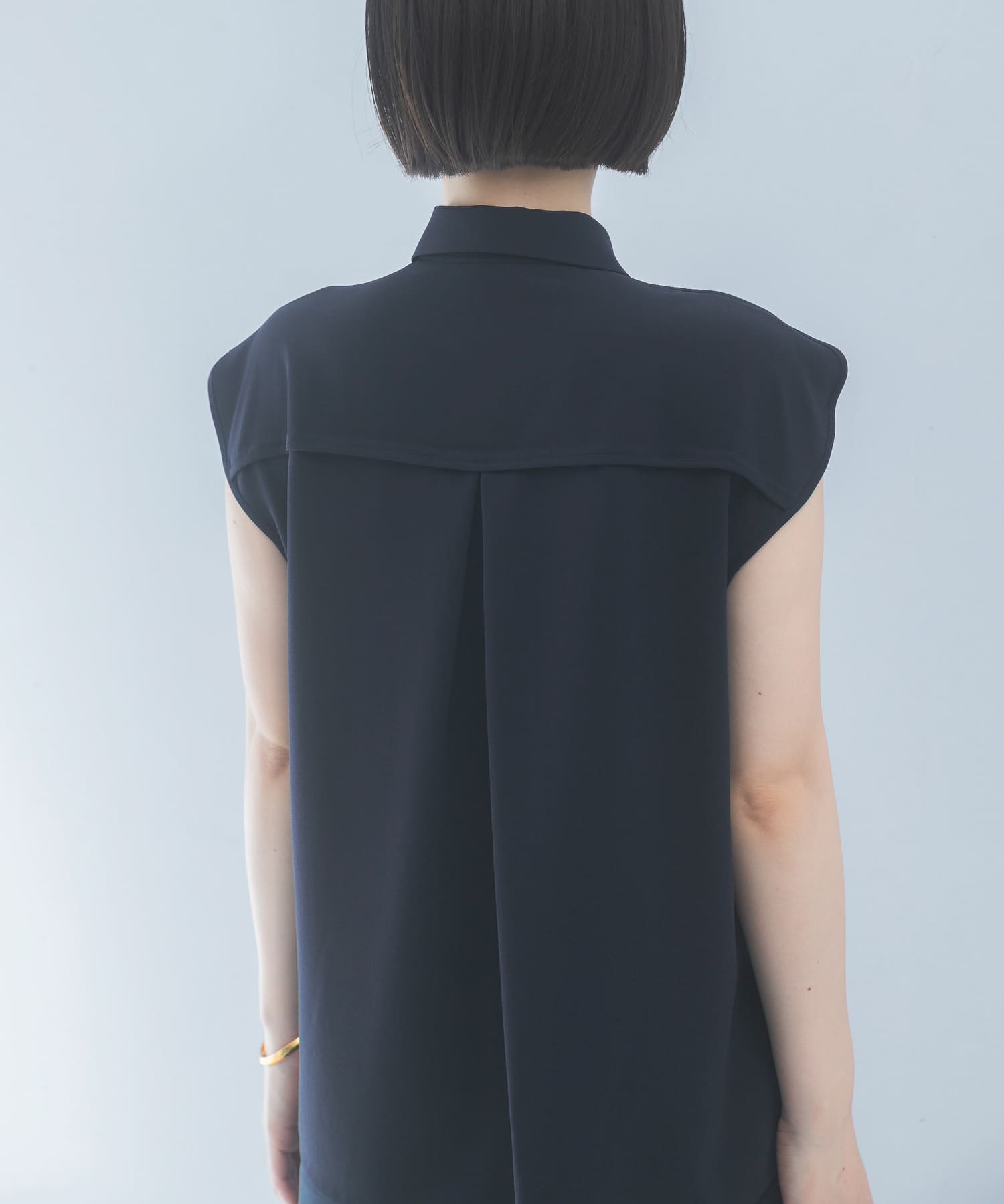 クールタッチ 防シワ シャツブラウス(Free DARK NAVY): トップス
