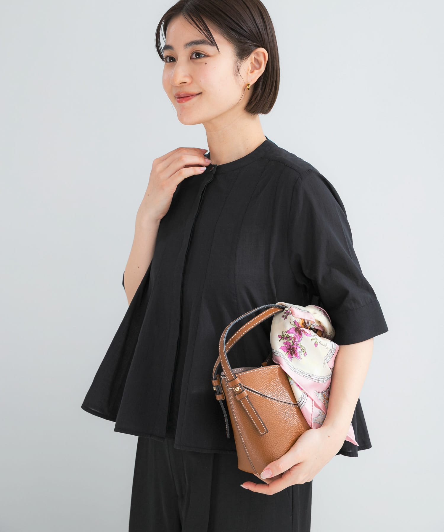 『WEB限定』コットンボイルフレアシャツ