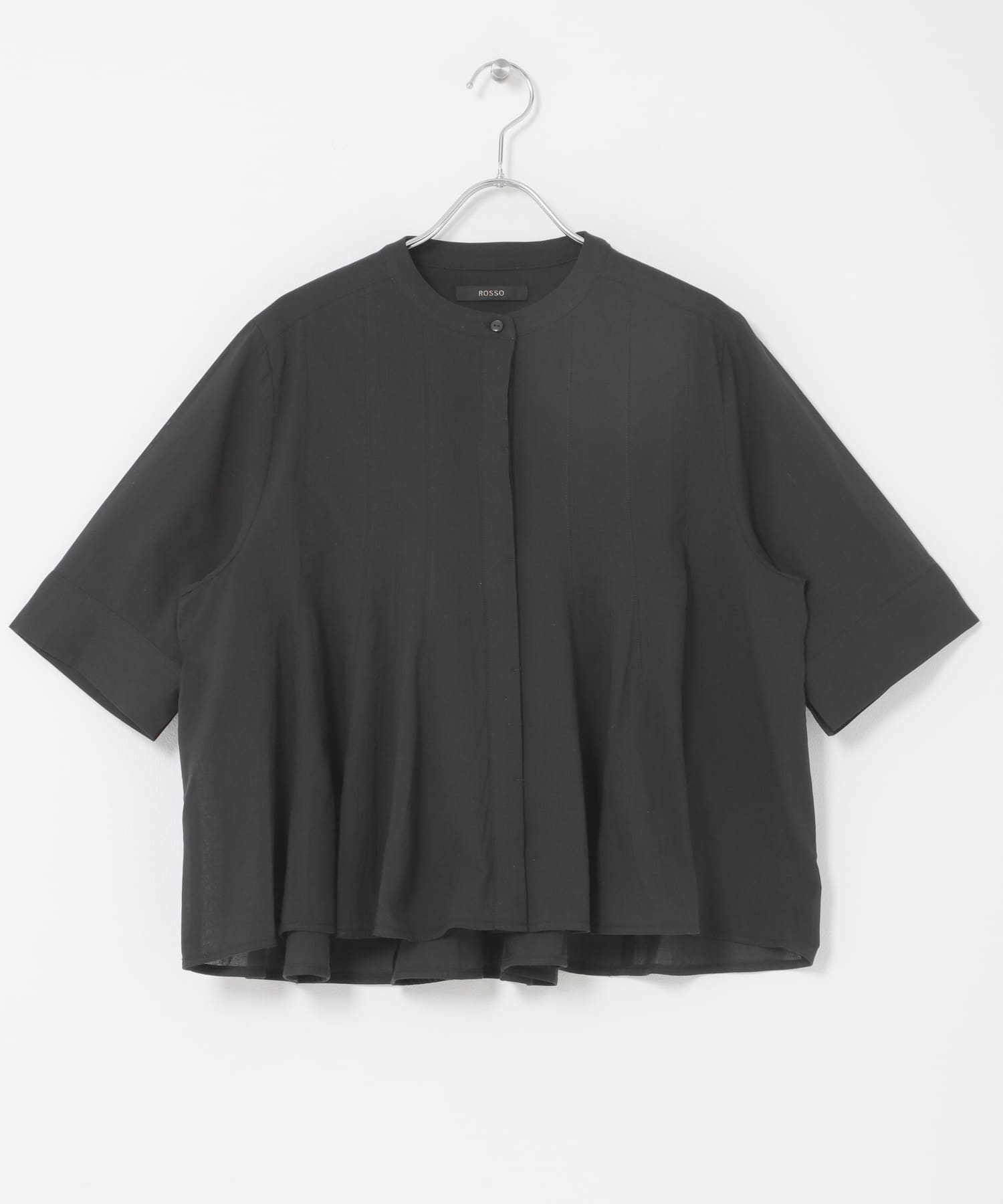 『WEB限定』コットンボイルフレアシャツ BLACK Free