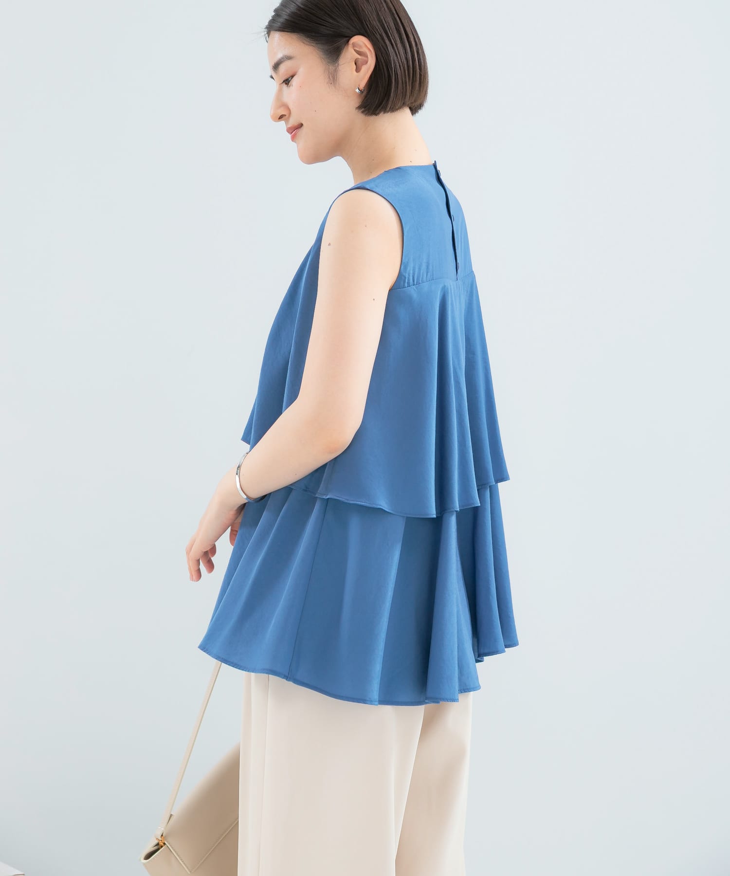 エンフォルド　レイヤーカフブラウス フレアロングカフスブラウス | FASHFREN/ファッシュフレン