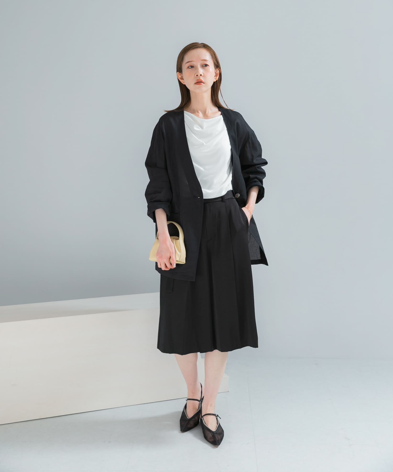 スラブサテンハーフパンツ(36 BLACK): ボトム｜URBAN RESEARCH公式