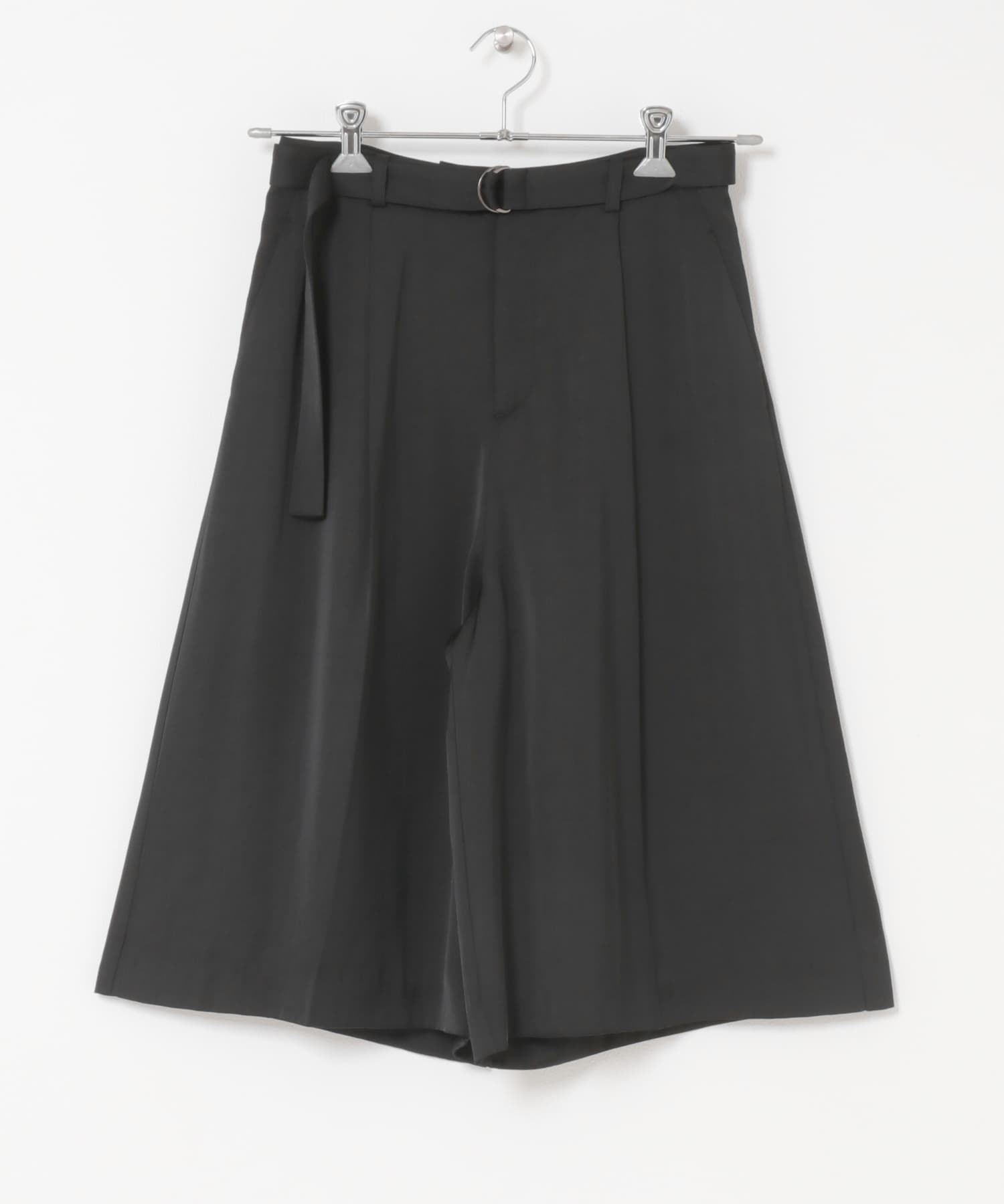 スラブサテンハーフパンツ BLACK 36