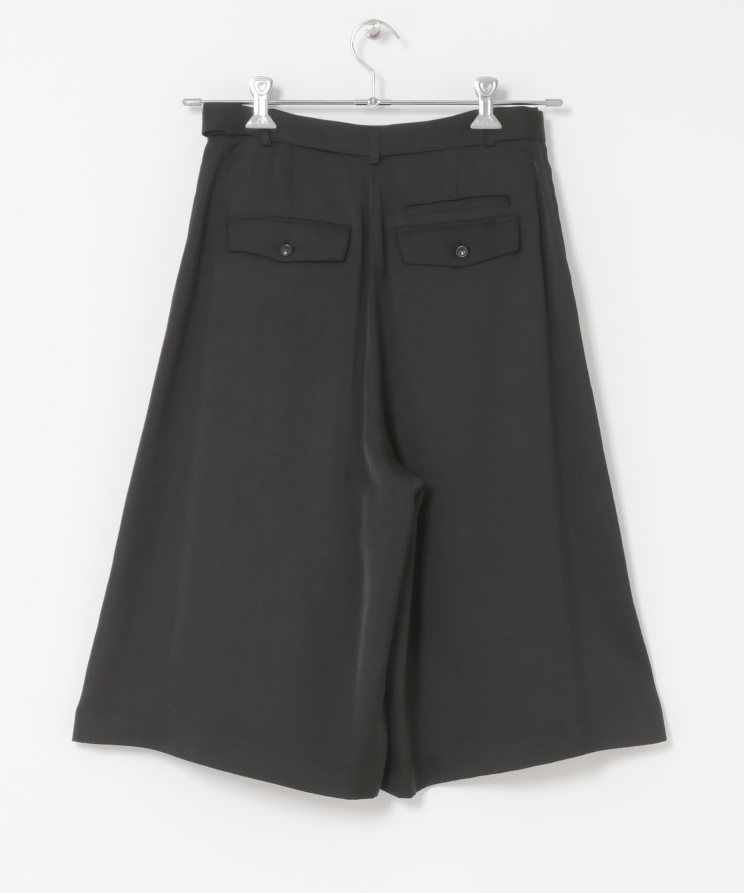 スラブサテンハーフパンツ BLACK 36