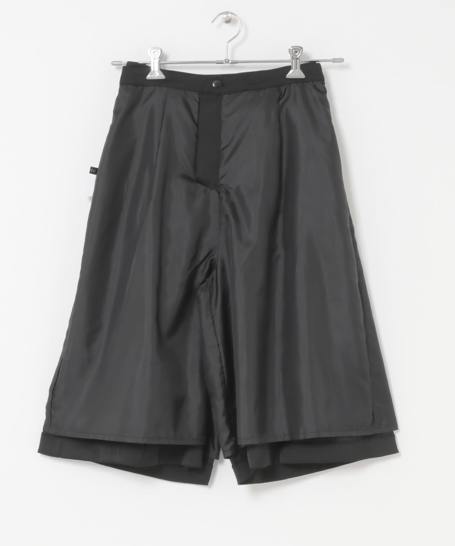 スラブサテンハーフパンツ BLACK 36