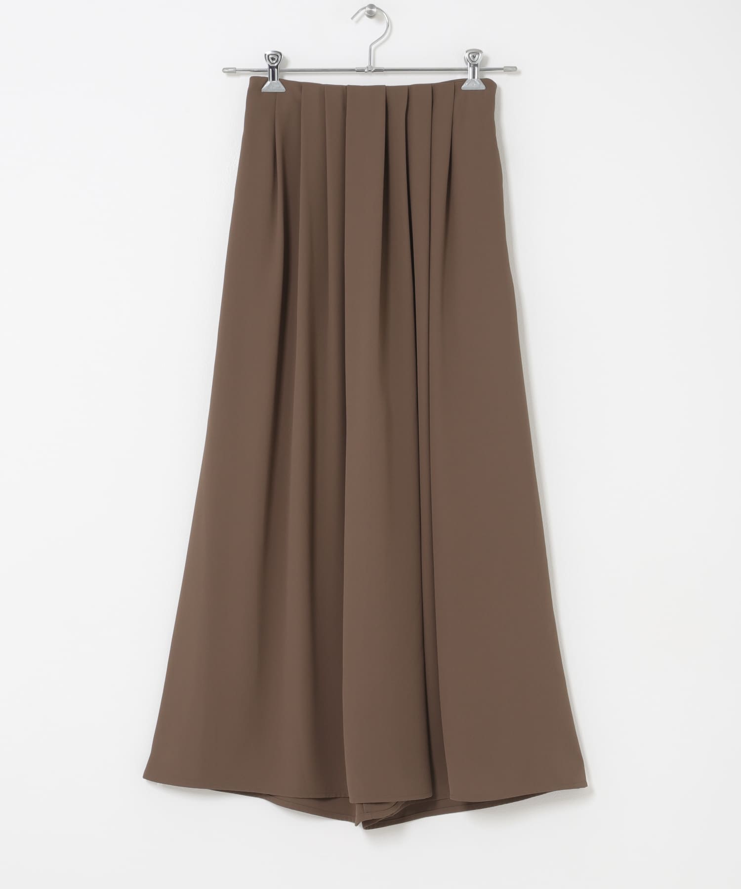 ジョーゼットタックワイドパンツ BROWN 36