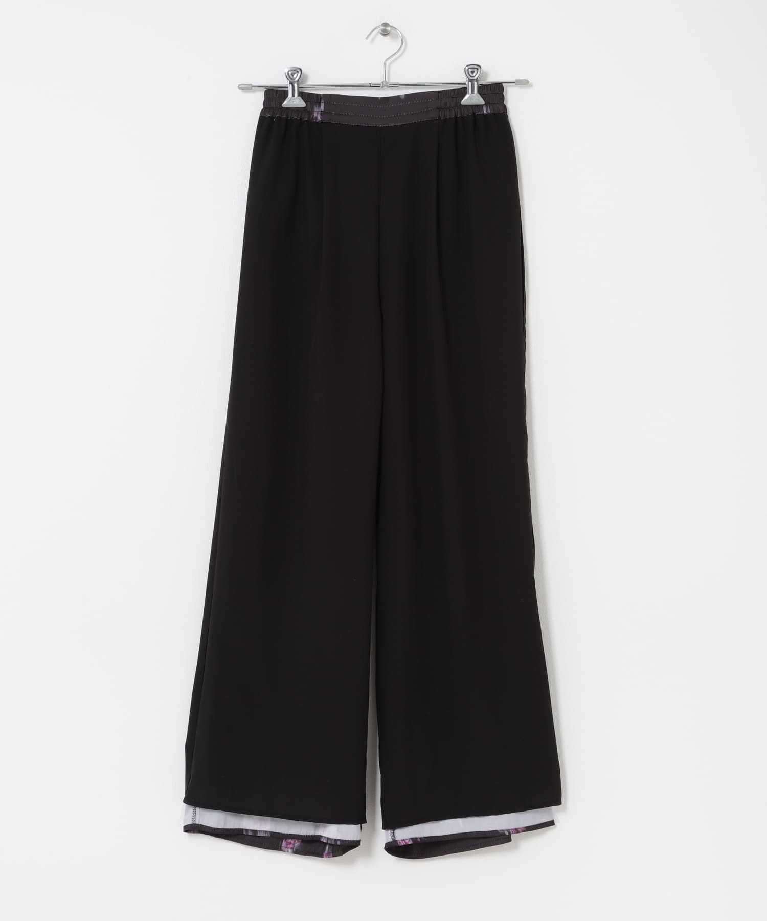 ダークプリントイージーワイドパンツ BLACK 36