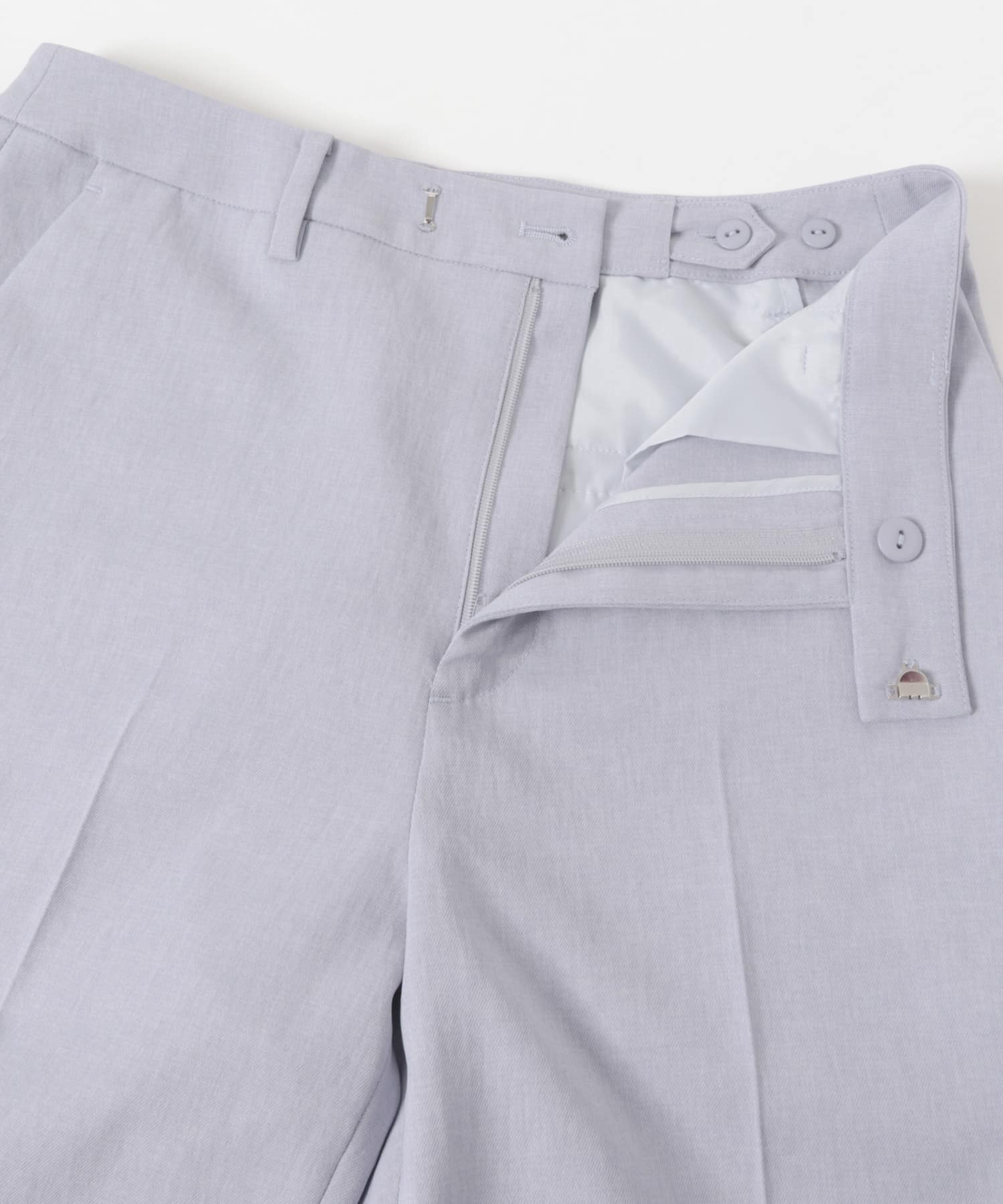 イージーケア2WAYウエストセミフレアパンツ SAX 34