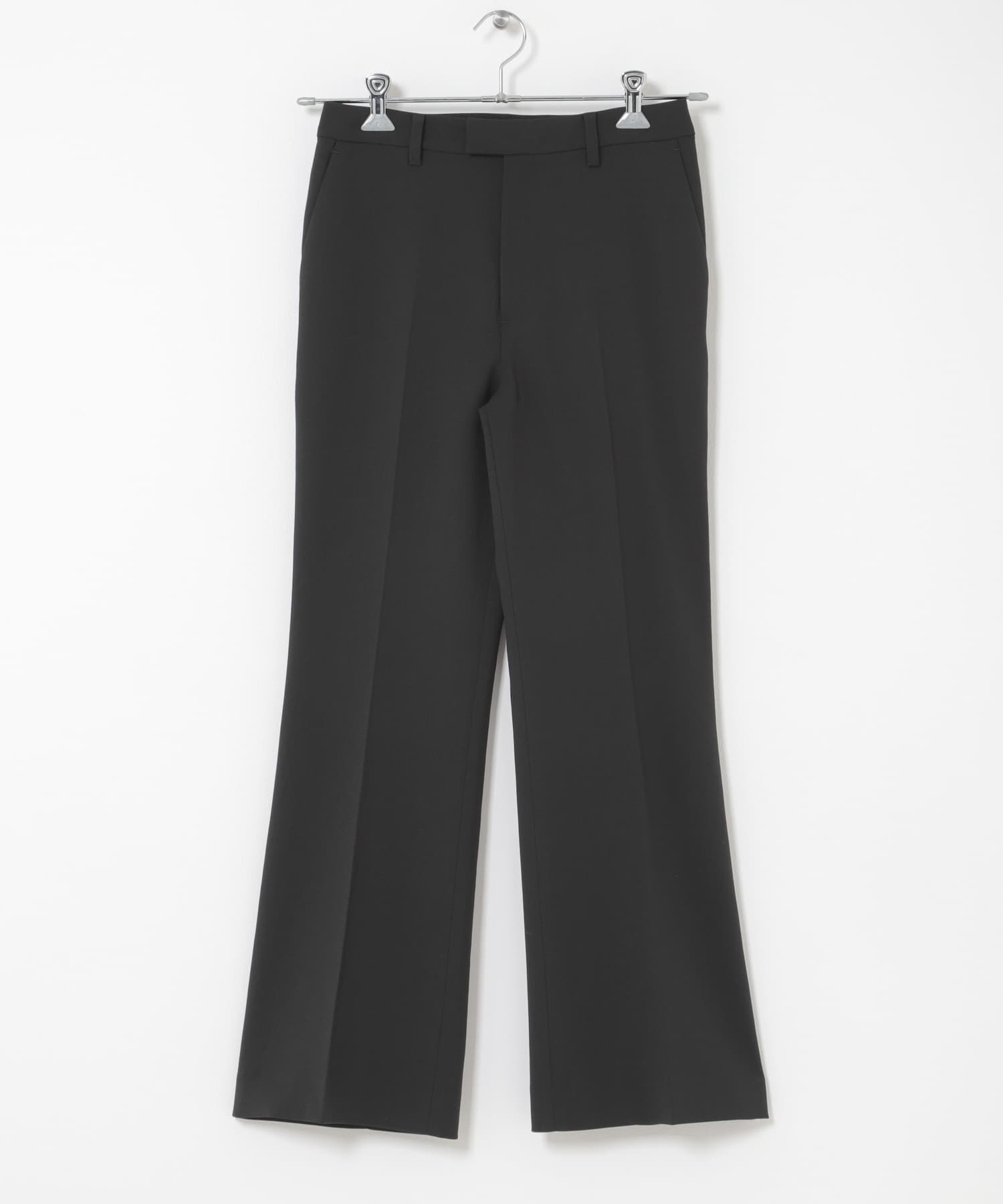 イージーケア2WAYウエストセミフレアパンツ BLACK 34
