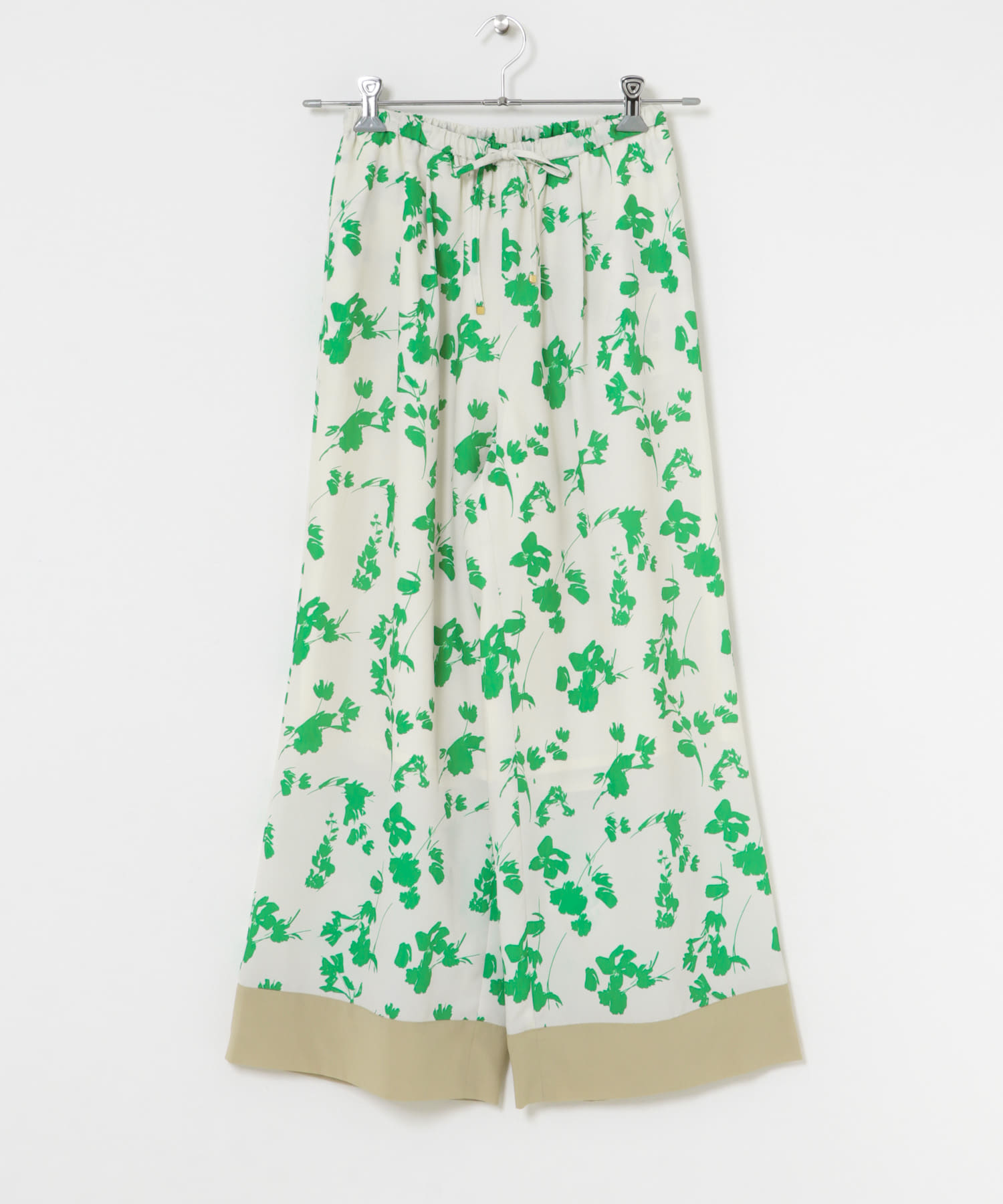 フラワーモチーフプリントパンツ GREEN 36