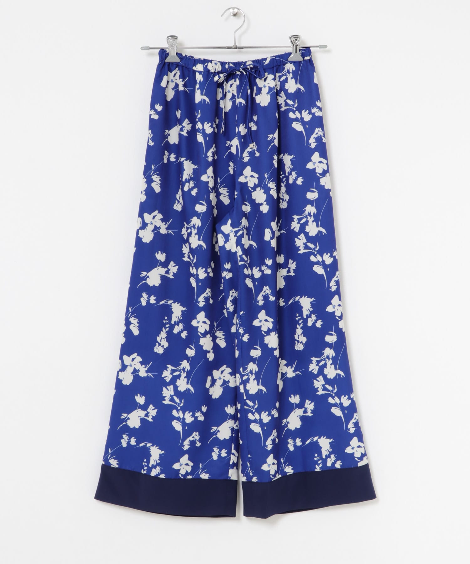 フラワーモチーフプリントパンツ BLUE 36