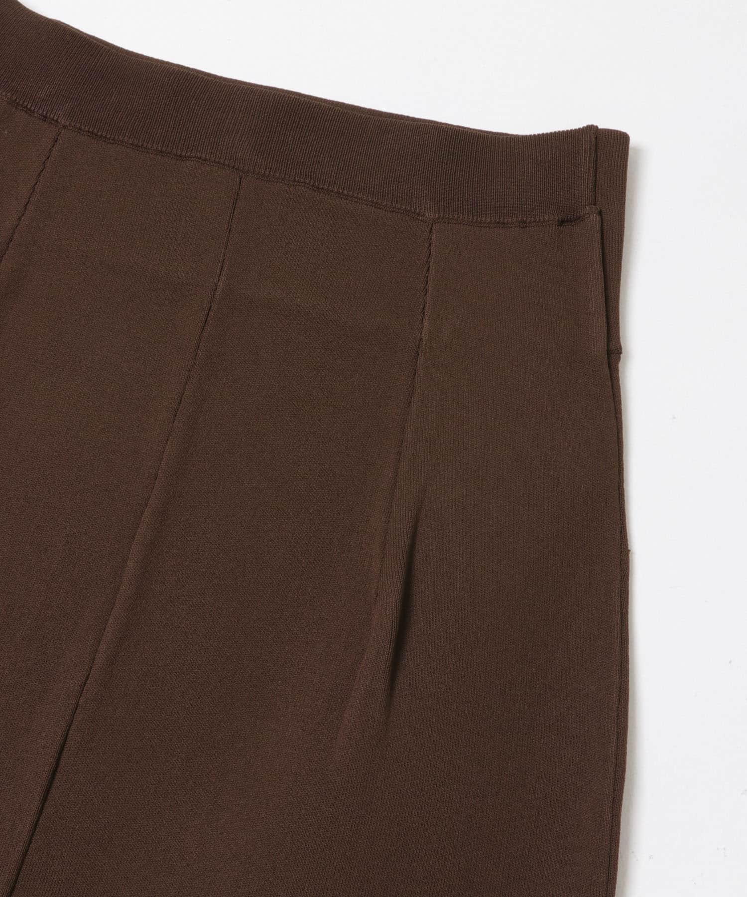 ウォッシャブルニットストレートスカート BROWN Free