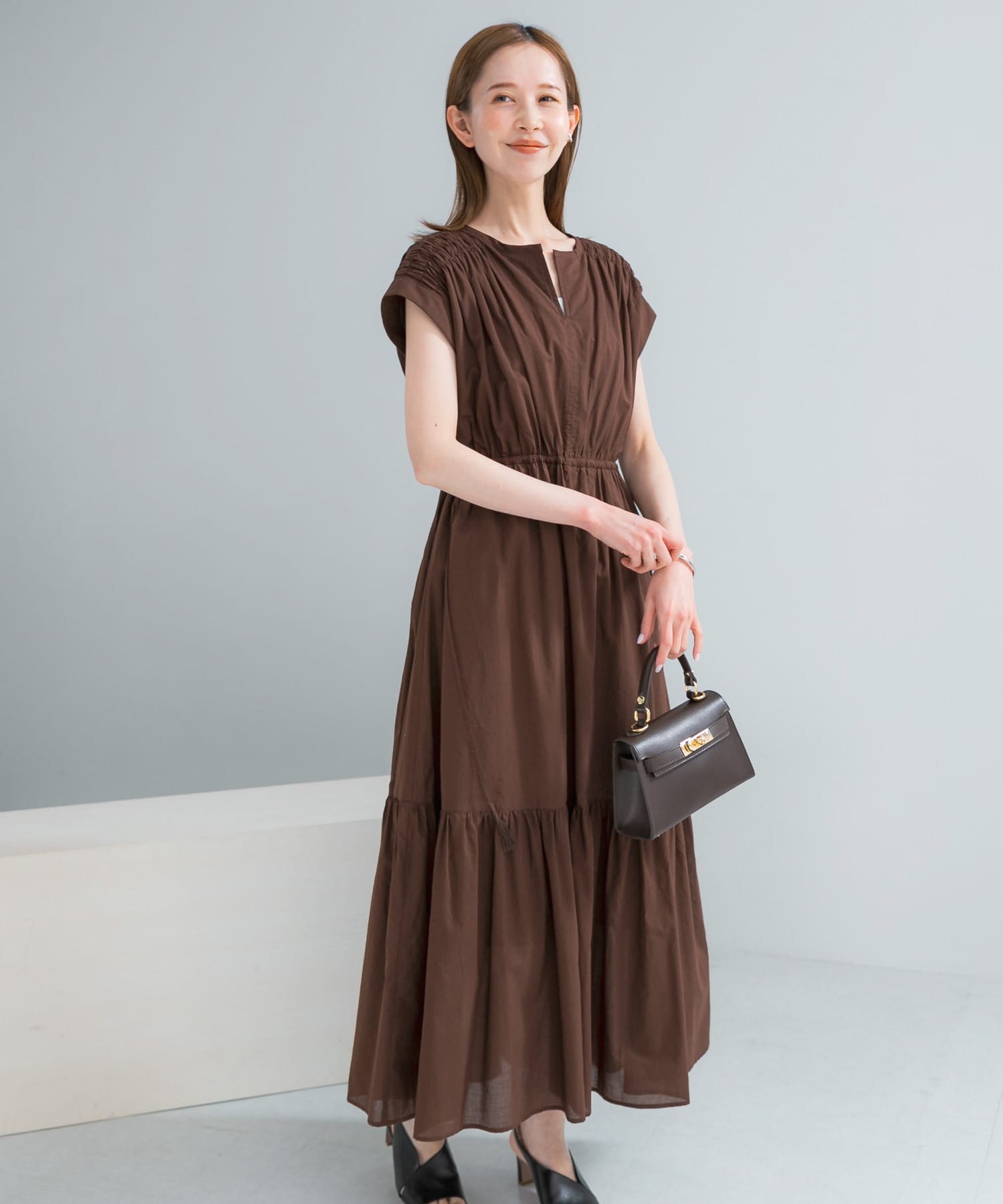 WEB限定』コットンボイルワンピース(36 BROWN): ワンピース｜URBAN