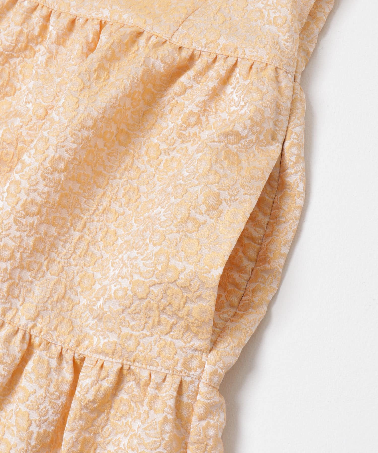 フラワージャガードフォルムワンピース ORANGE Free