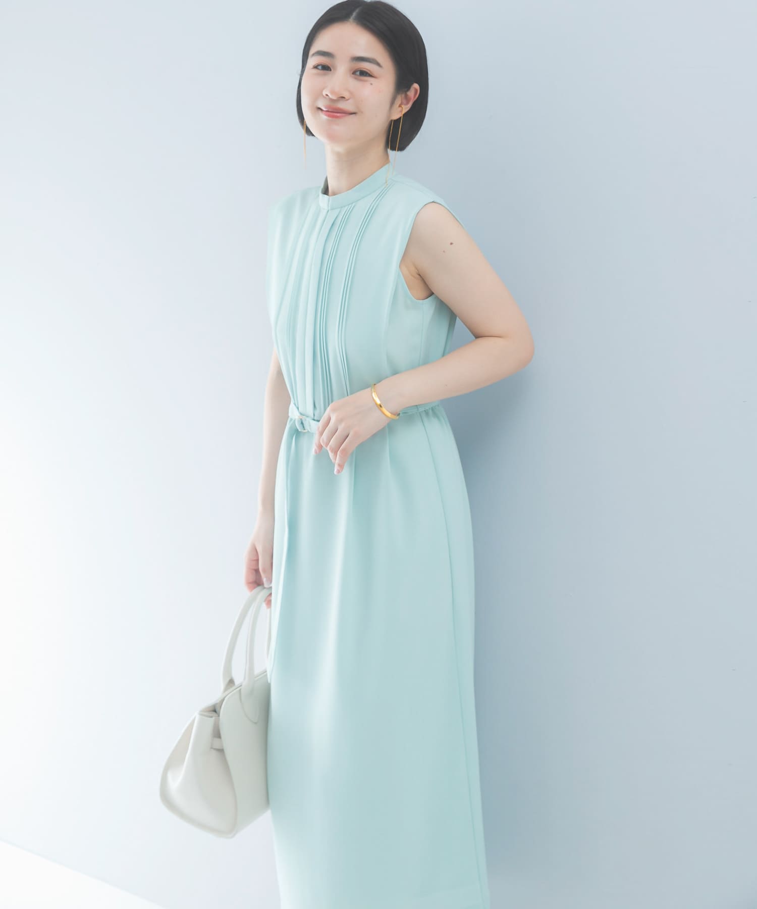クールタッチ 防シワストレートワンピース