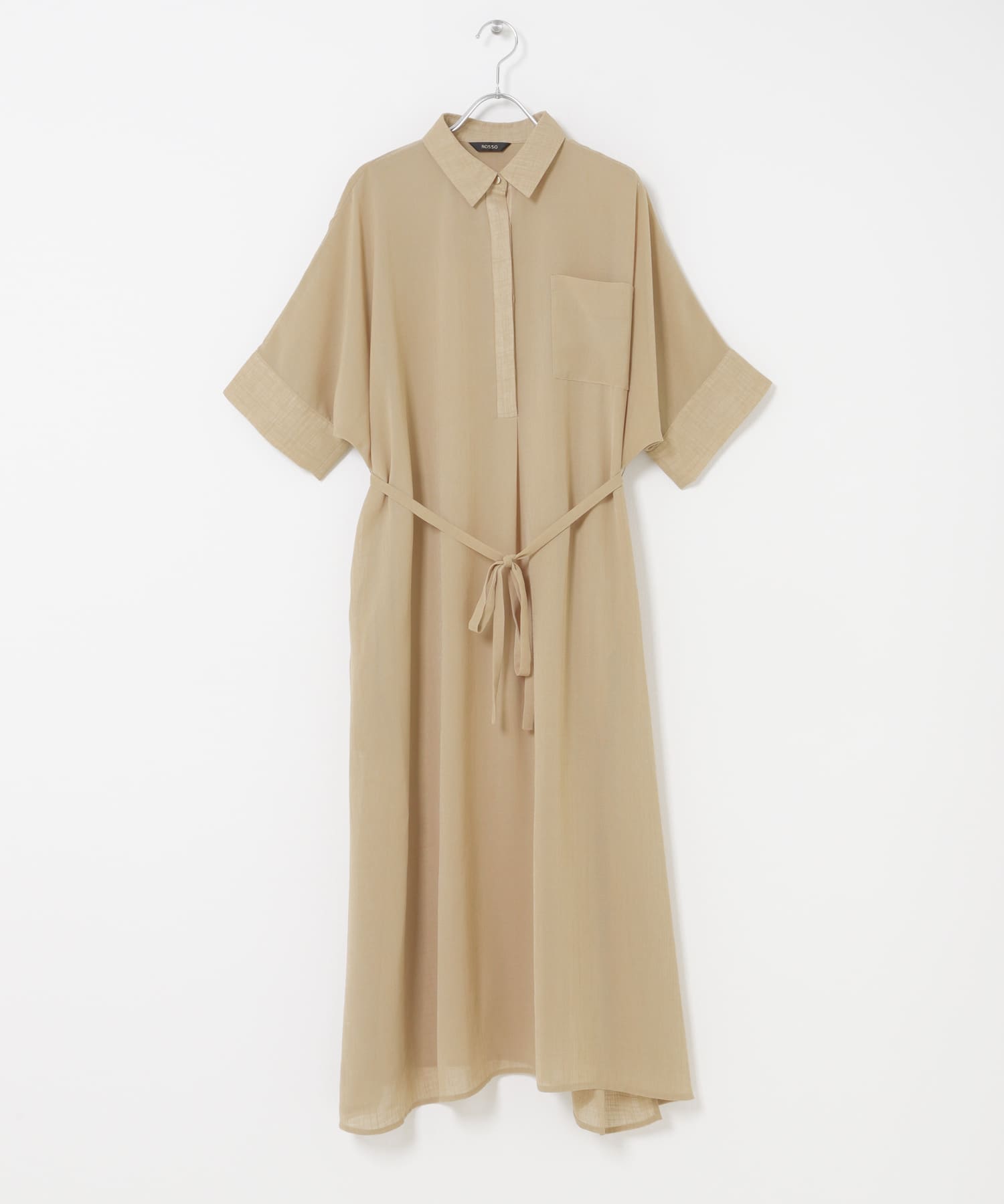 セミシアー5分袖シャツワンピース(Free B/STRIPE): ワンピース｜URBAN