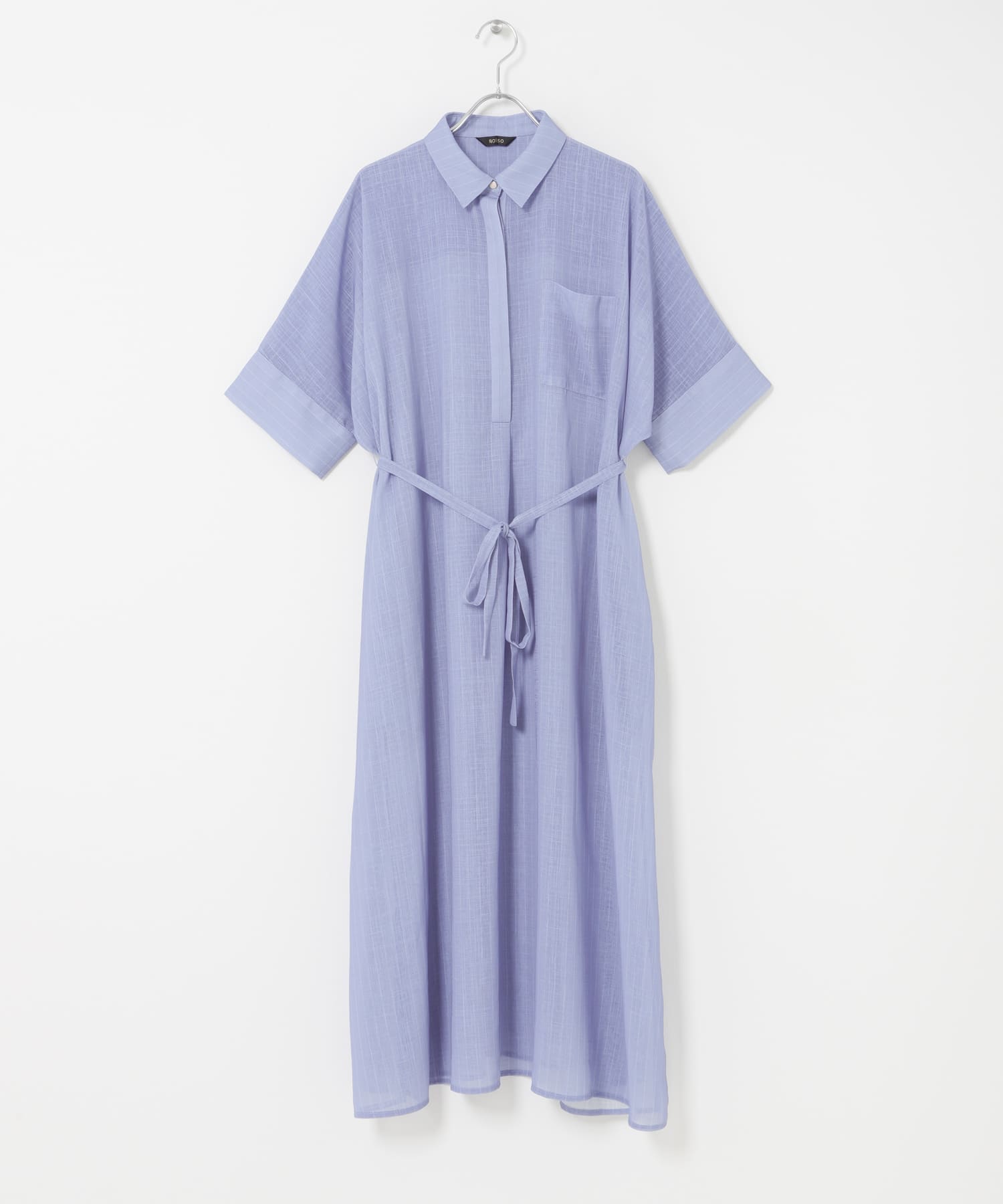 セミシアー5分袖シャツワンピース(Free B/STRIPE): ワンピース｜URBAN