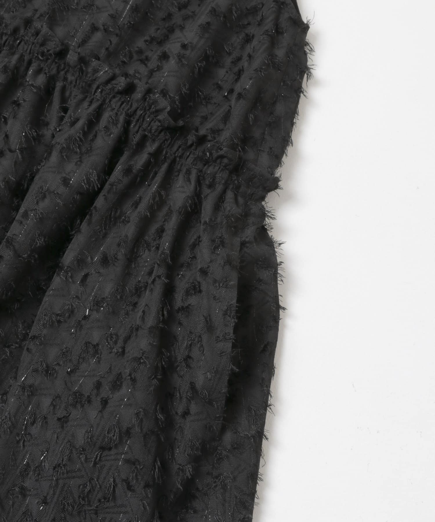 カットジャガードVネックワンピース BLACK Free