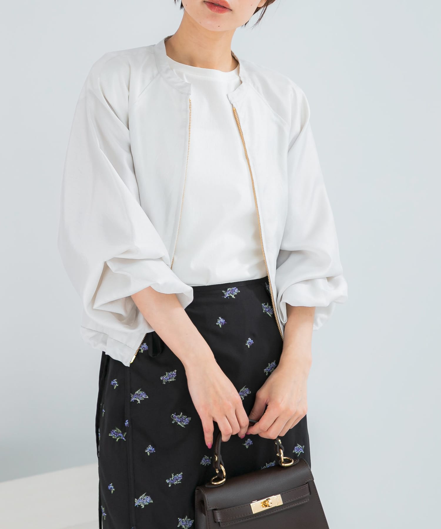 ビンテージツイルライトブルゾン