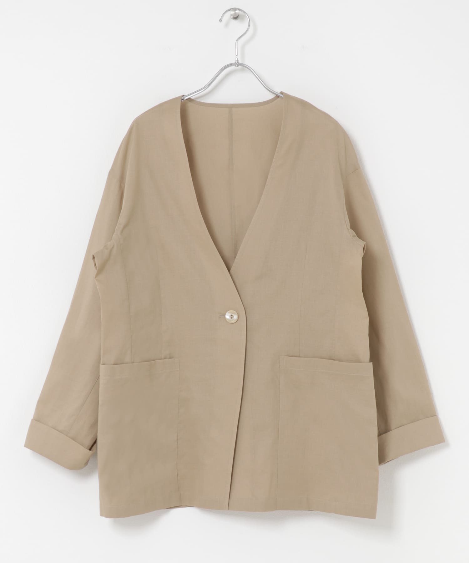 メモリーコットンライトジャケット BEIGE Free