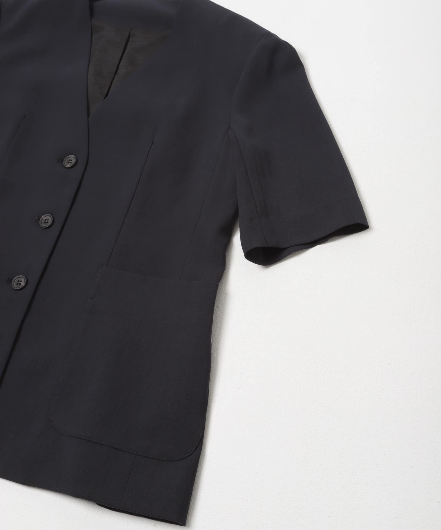 クールタッチ 防シワ ハーフスリーブジャケット DARK NAVY Free