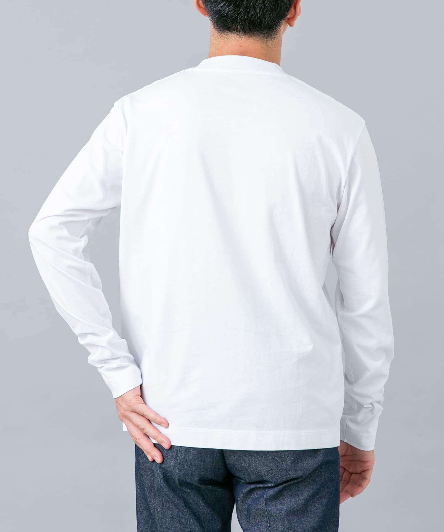 冷感/速乾』Cool Touch トラベルロングスリーブTシャツ(S WHITE