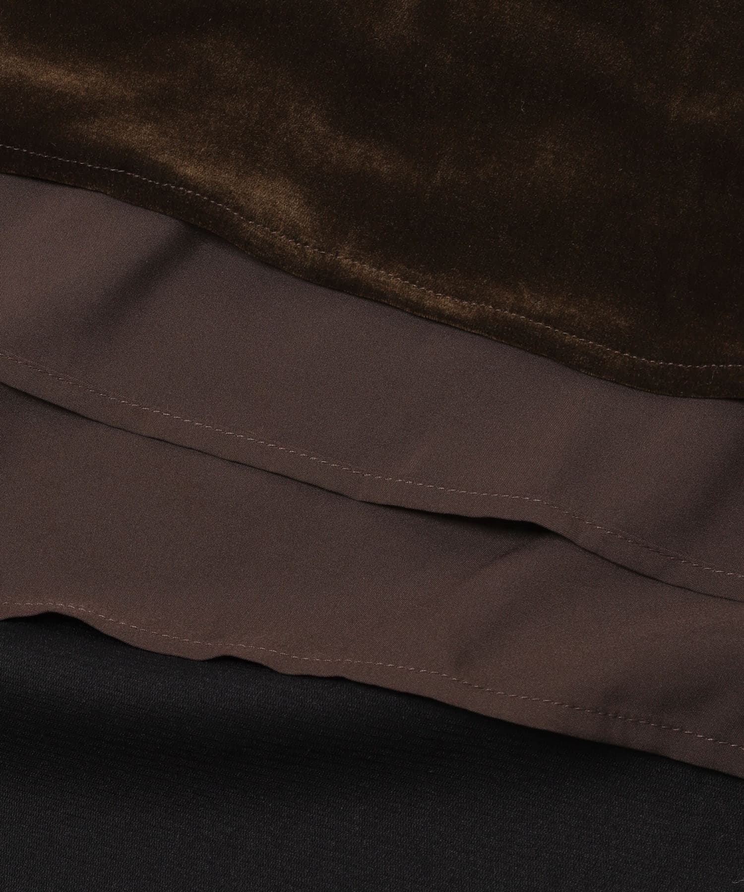 シアードッキングベロアワンピース BROWN Free