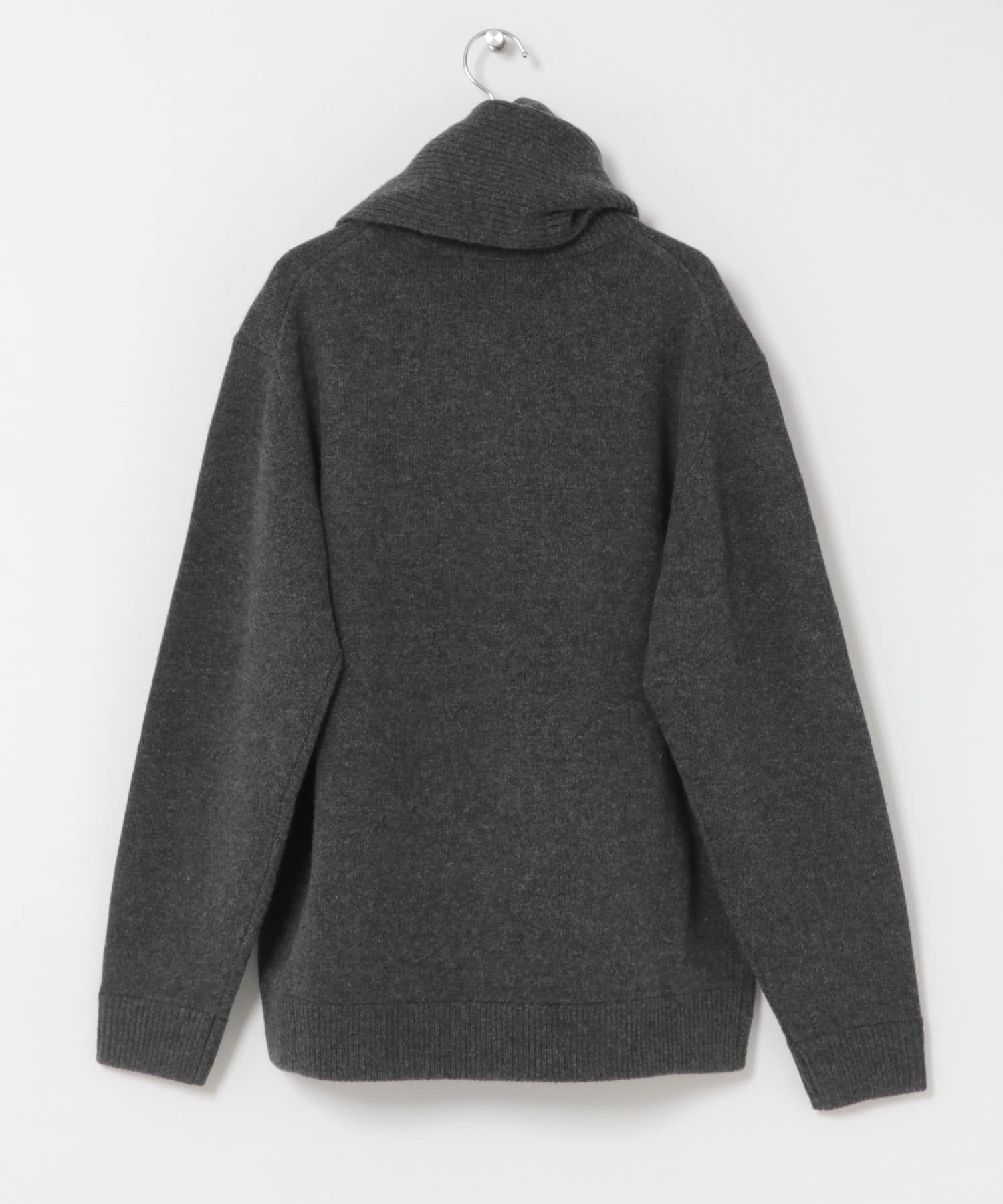 ウールカシミヤニット＋マフラーセット CHARCOAL S