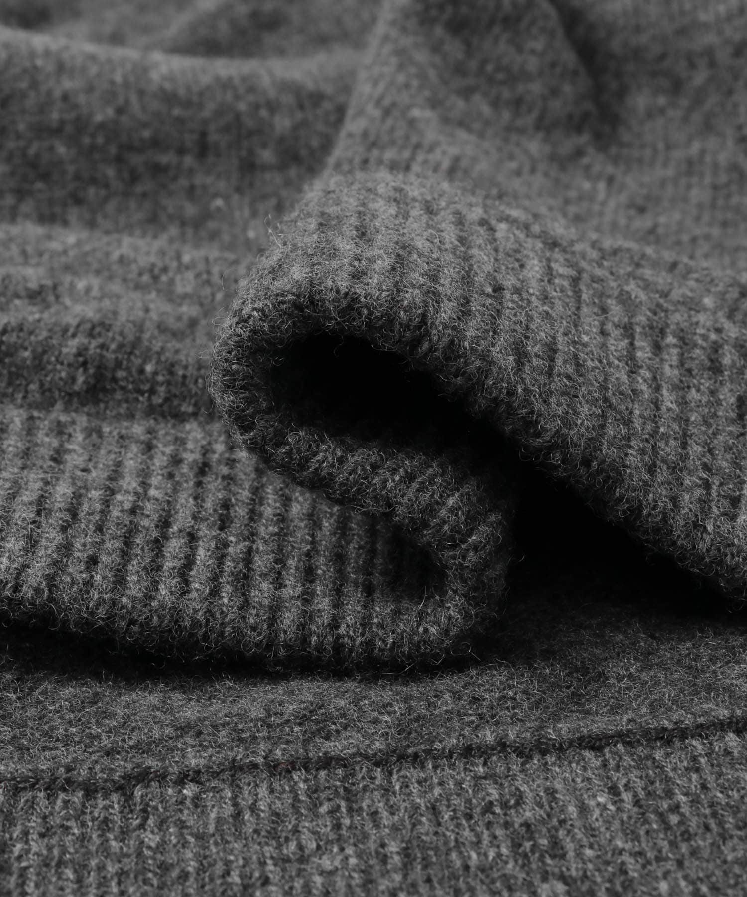 ウールカシミヤニット＋マフラーセット CHARCOAL S