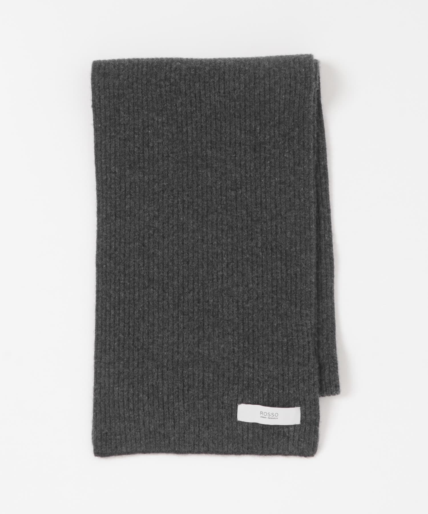 ウールカシミヤニット＋マフラーセット CHARCOAL S