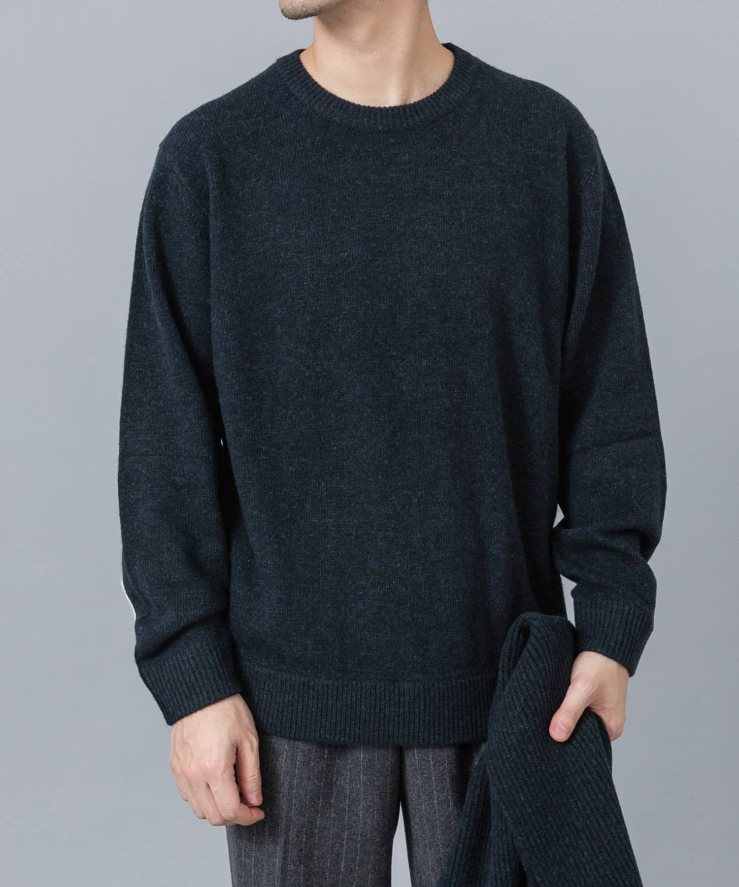 ウールカシミヤニット＋マフラーセット D.BLUE S
