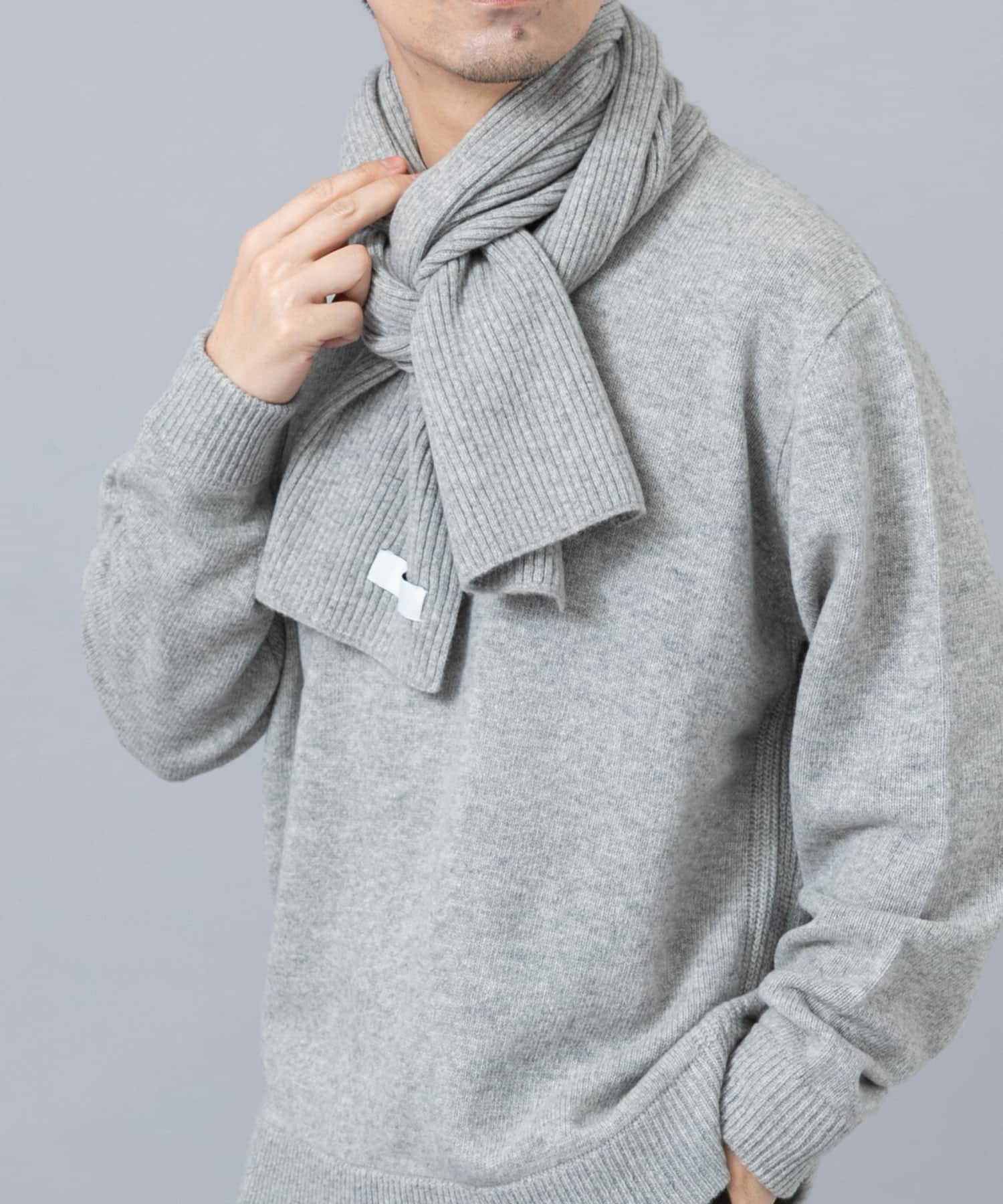 ウールカシミヤニット＋マフラーセット GRAY S