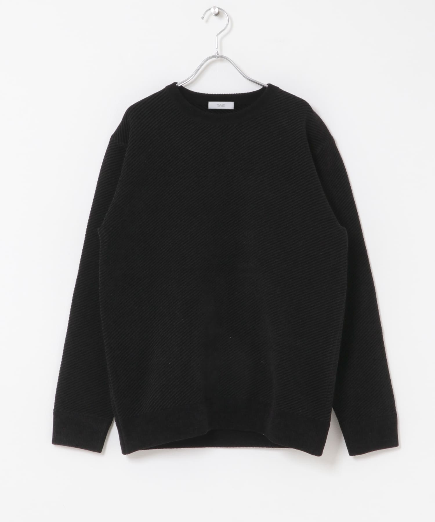 『マシンウォッシャブル』カルゼモールニット BLACK M