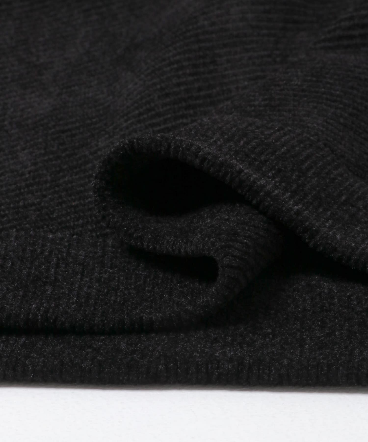 『マシンウォッシャブル』カルゼモールニット BLACK M