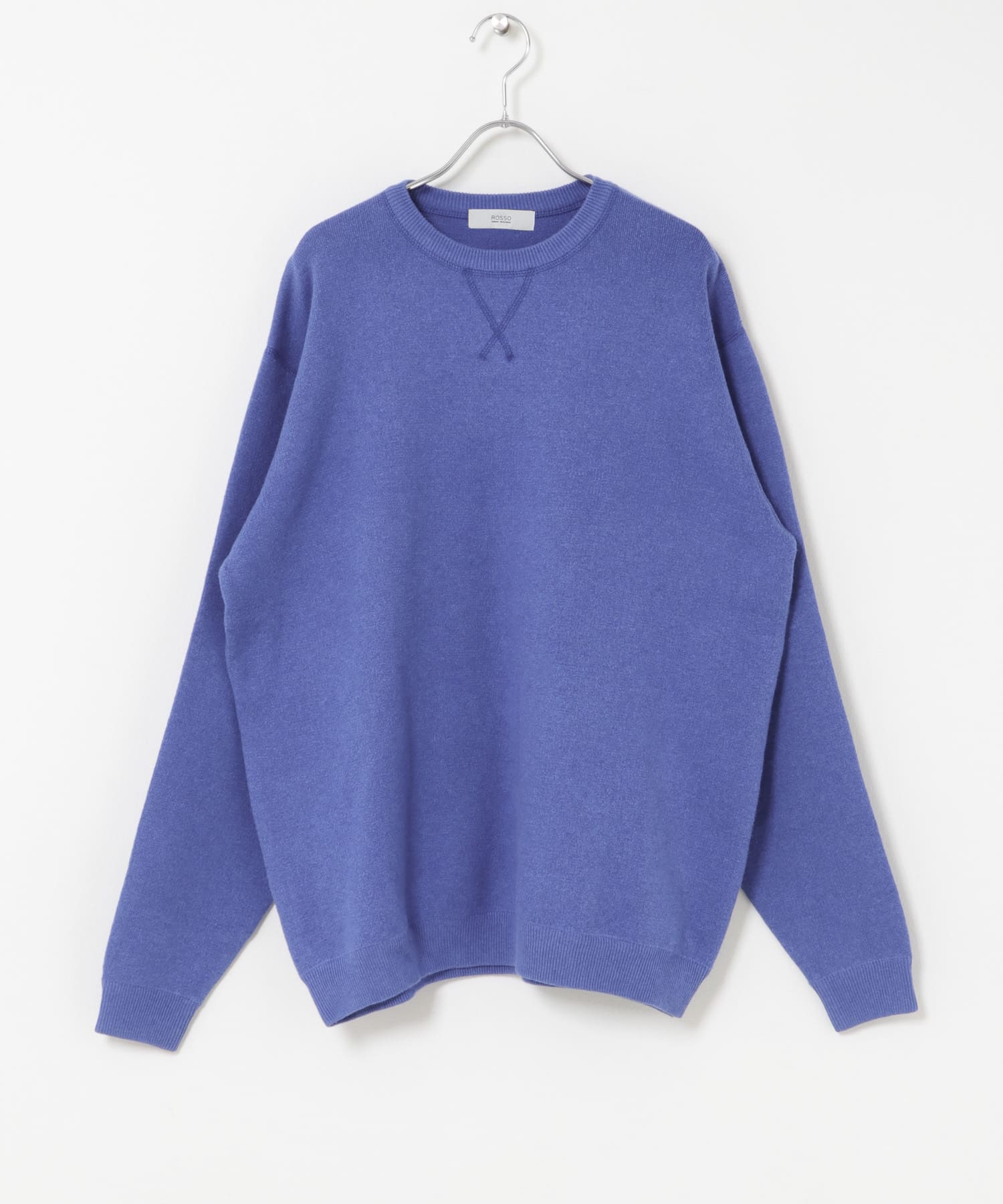 XLイズあり』コットンカシミヤニットスウェット(M BLUE): トップス