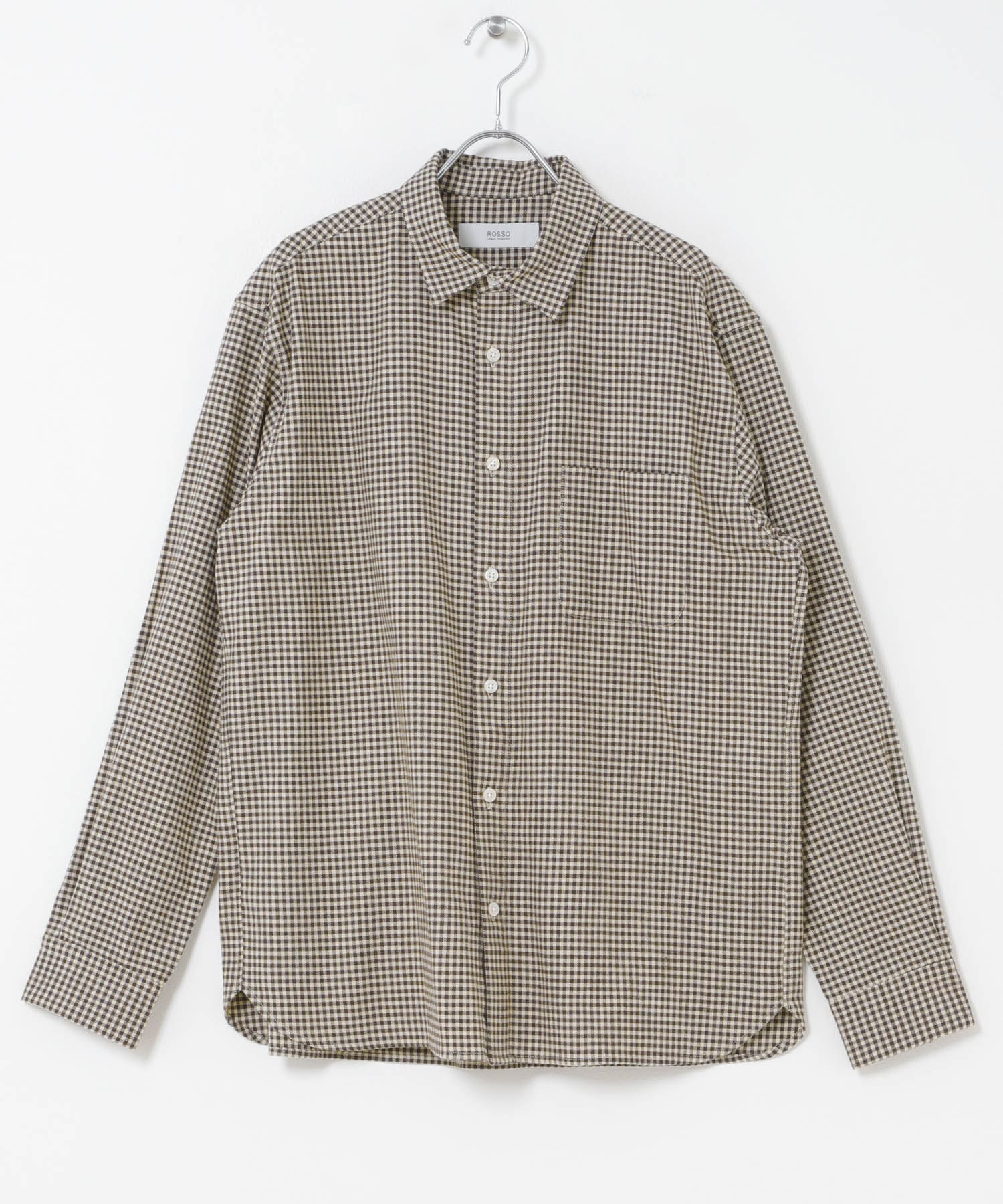 『抗菌/防臭』アーバンリラックスフランネルシャツ BEG CHECK S