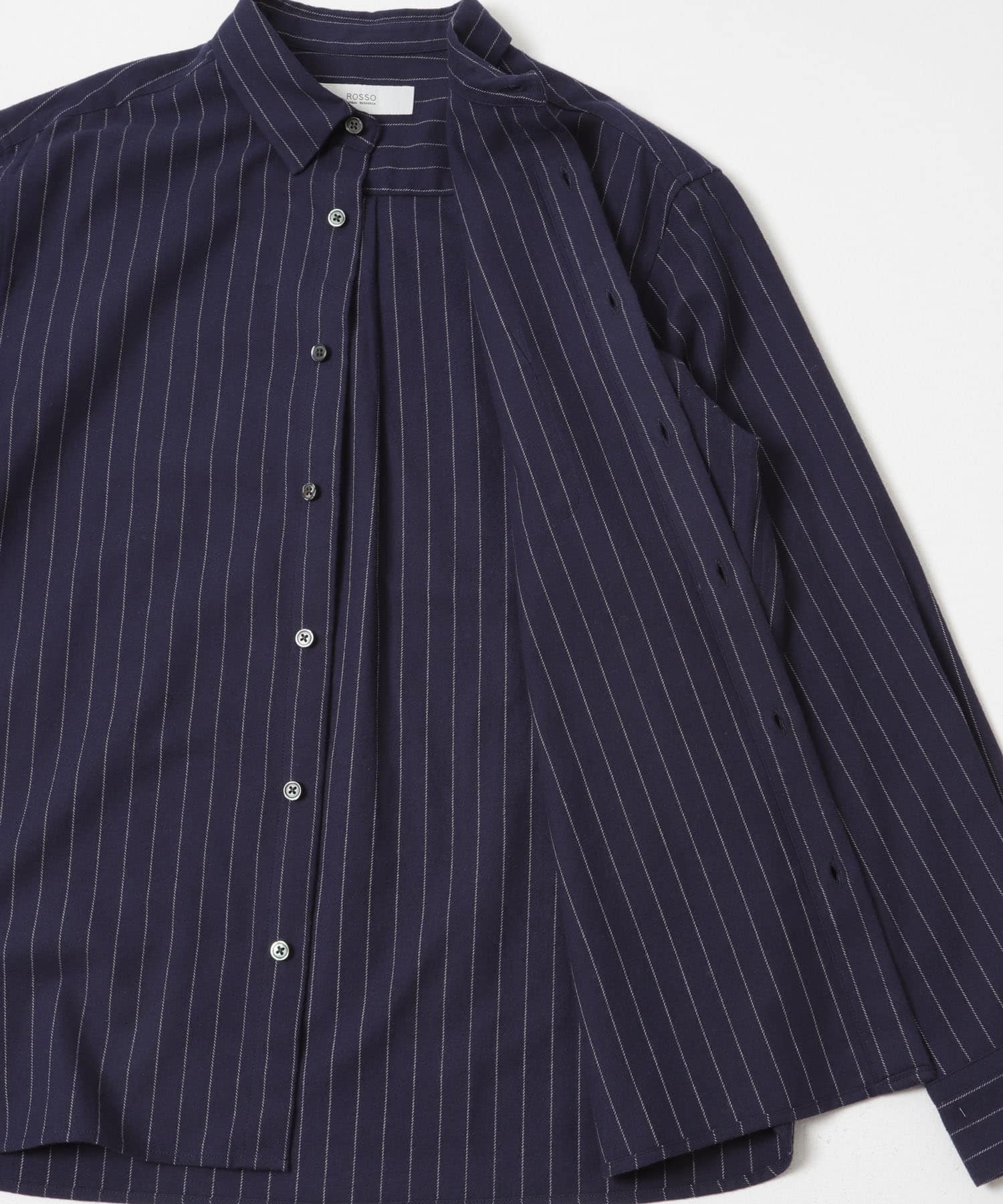 『抗菌/防臭』アーバンリラックスフランネルシャツ NVY STRIPE S